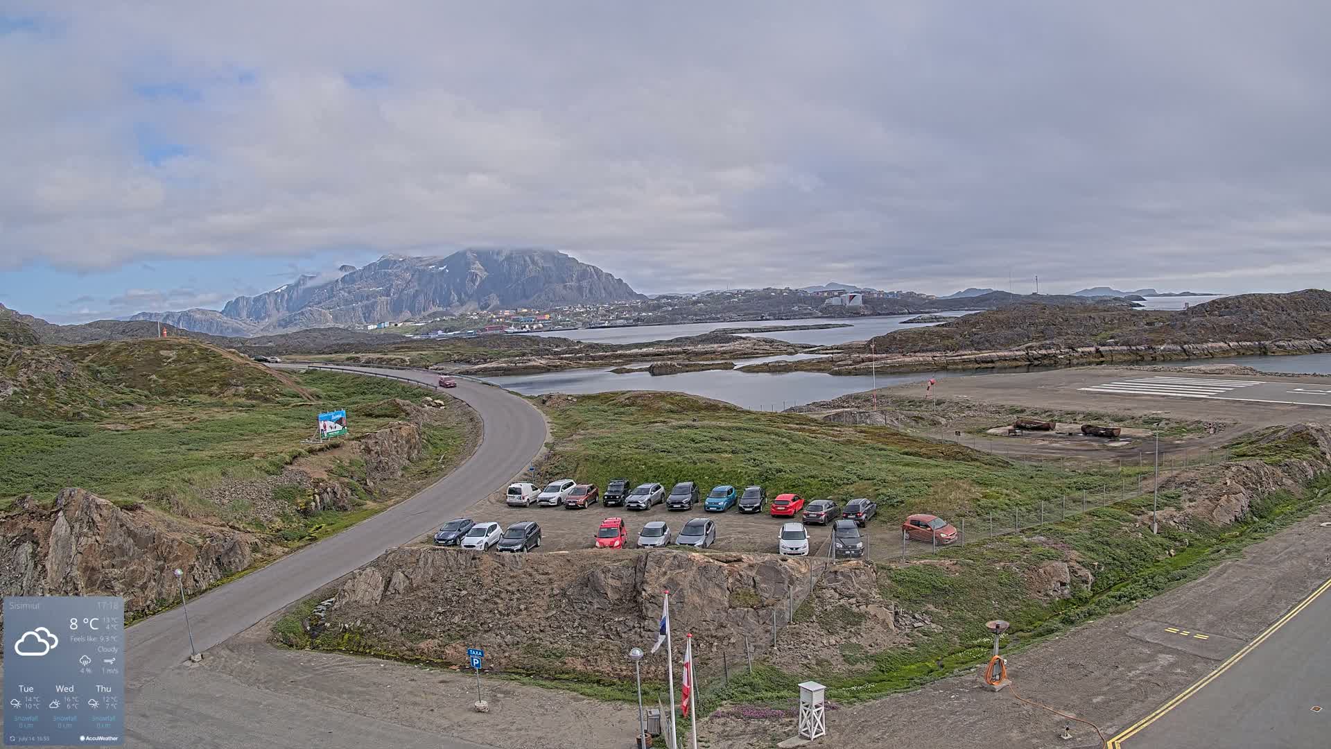 Sisimiut City & Sisimiut Airport Southeast Towards View Live Cam JHS / BGSS - Sisimiut, Qeqqata, Greenland, Denmark
