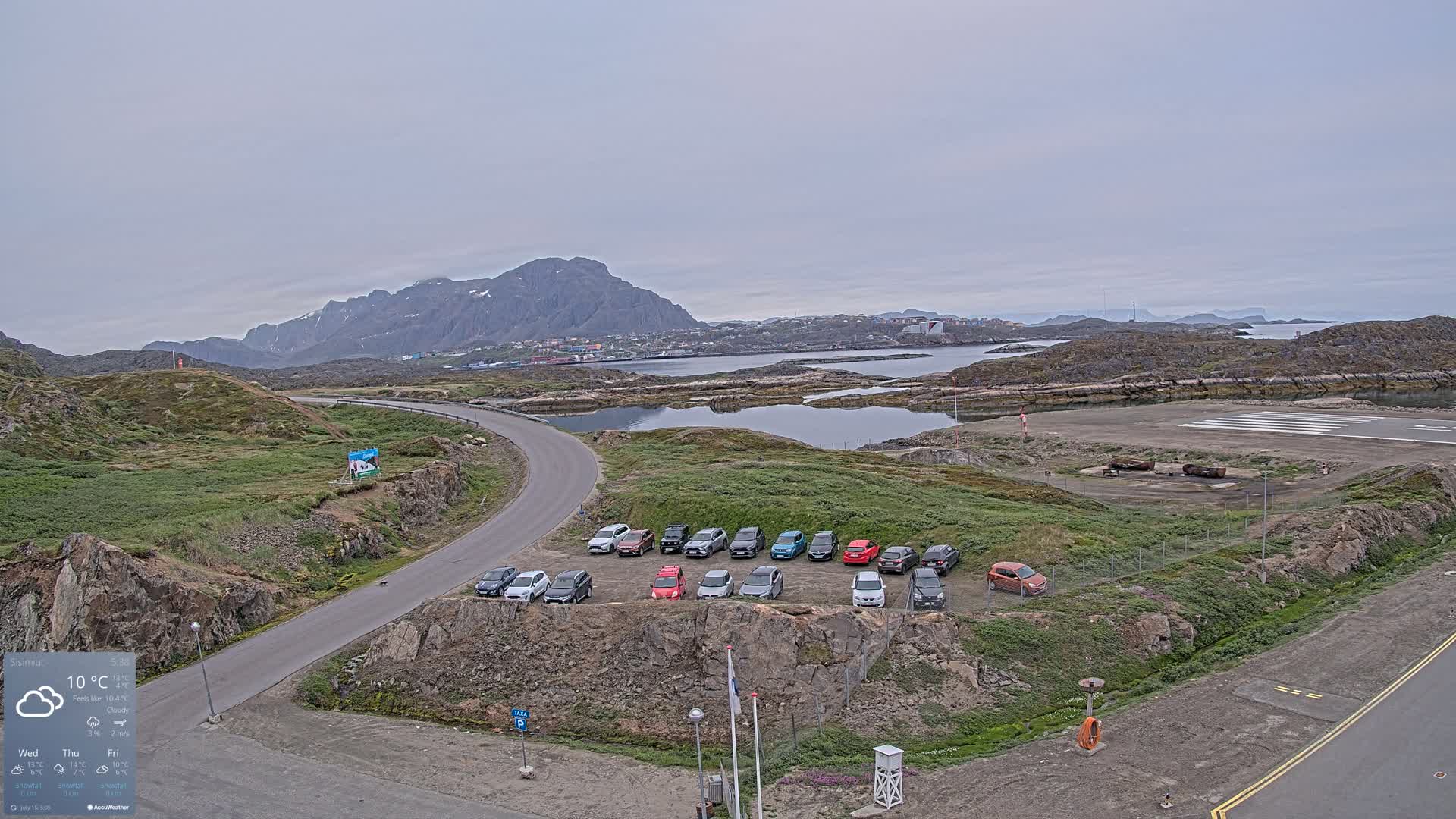 Sisimiut City & Sisimiut Airport Southeast Towards View Live Cam JHS / BGSS - Sisimiut, Qeqqata, Greenland, Denmark