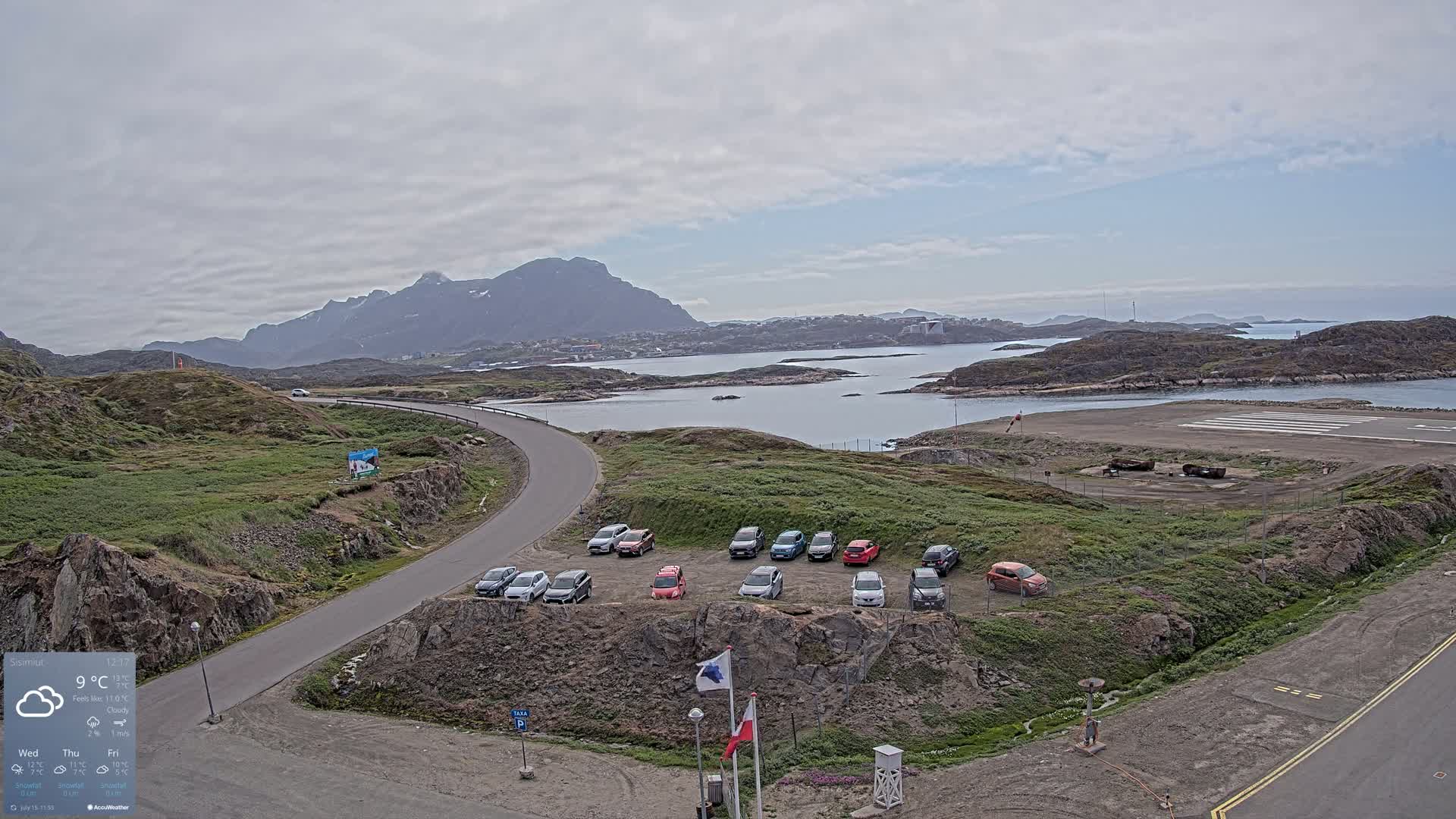 Sisimiut City & Sisimiut Airport Southeast Towards View Live Cam JHS / BGSS - Sisimiut, Qeqqata, Greenland, Denmark