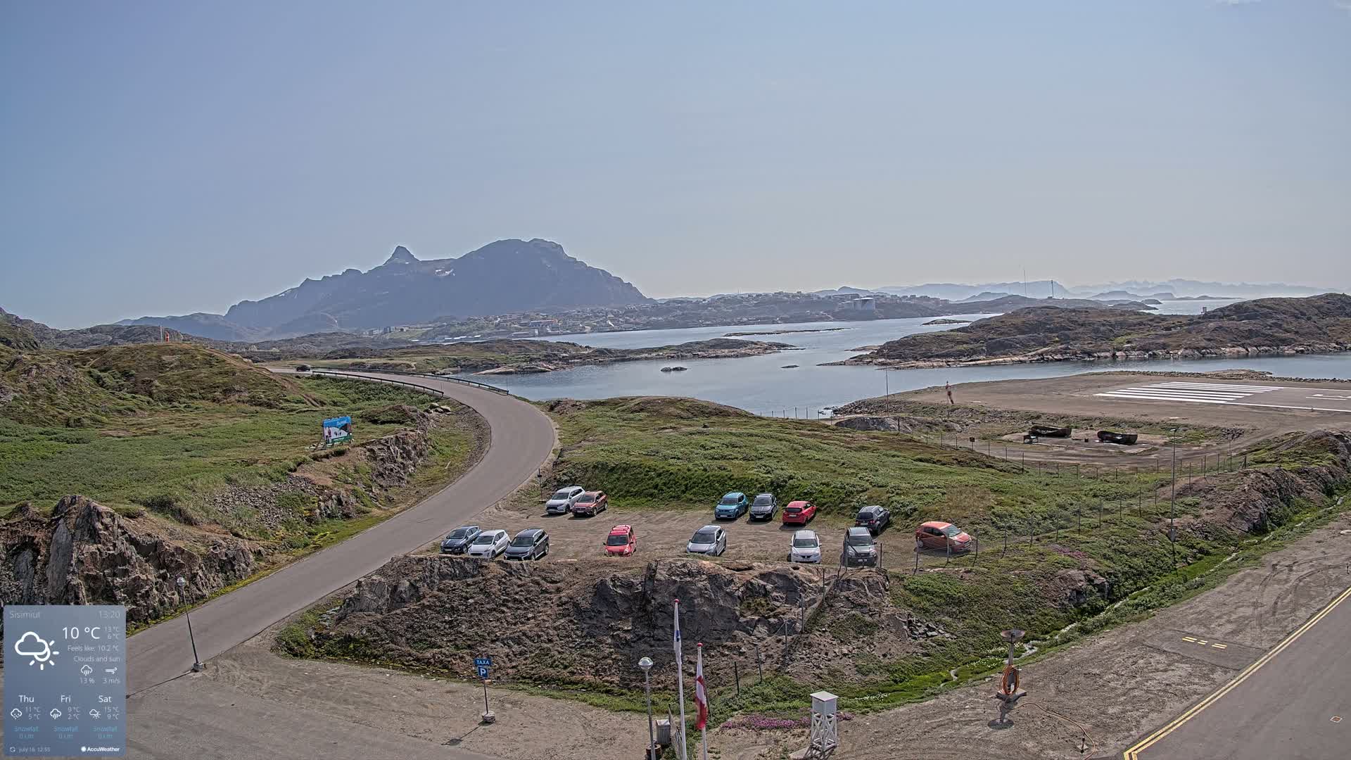 Sisimiut City & Sisimiut Airport Southeast Towards View Live Cam JHS / BGSS - Sisimiut, Qeqqata, Greenland, Denmark