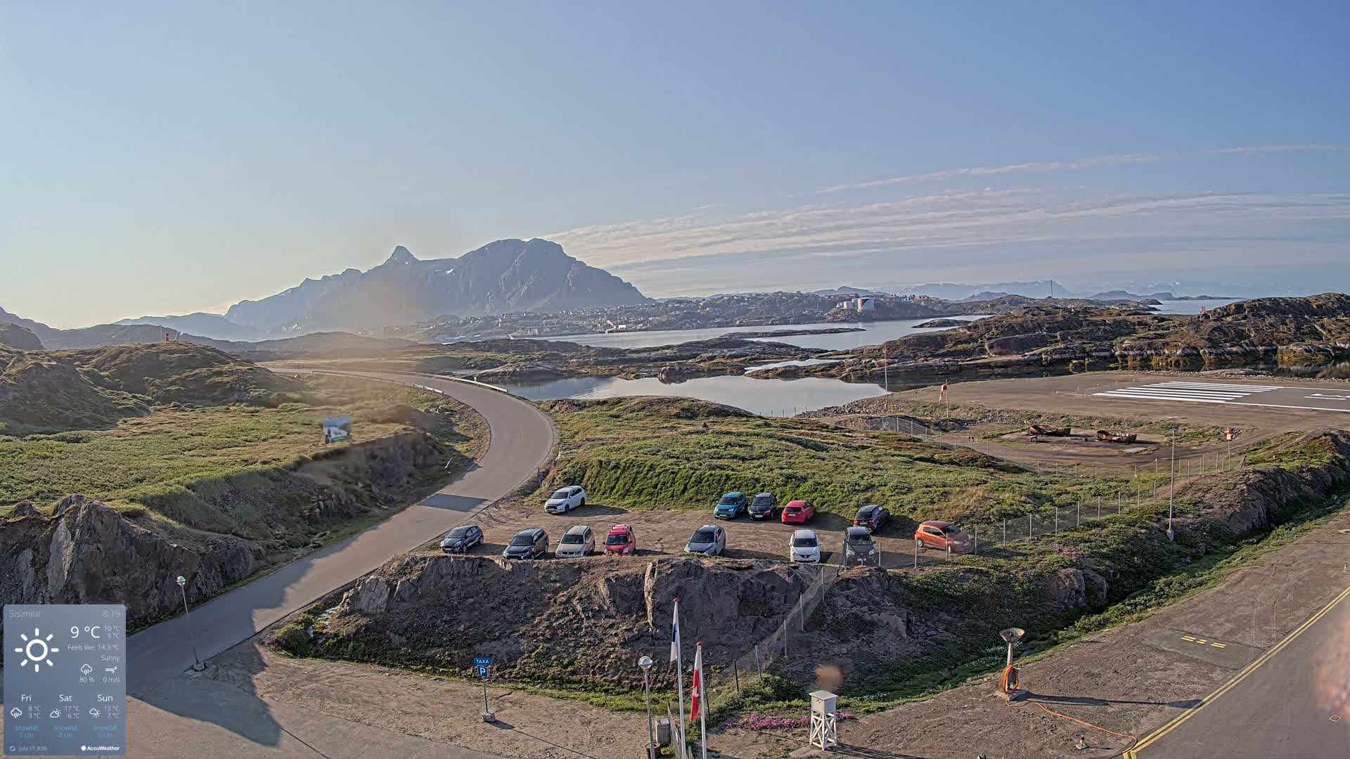Sisimiut City & Sisimiut Airport Southeast Towards View Live Cam JHS / BGSS - Sisimiut, Qeqqata, Greenland, Denmark