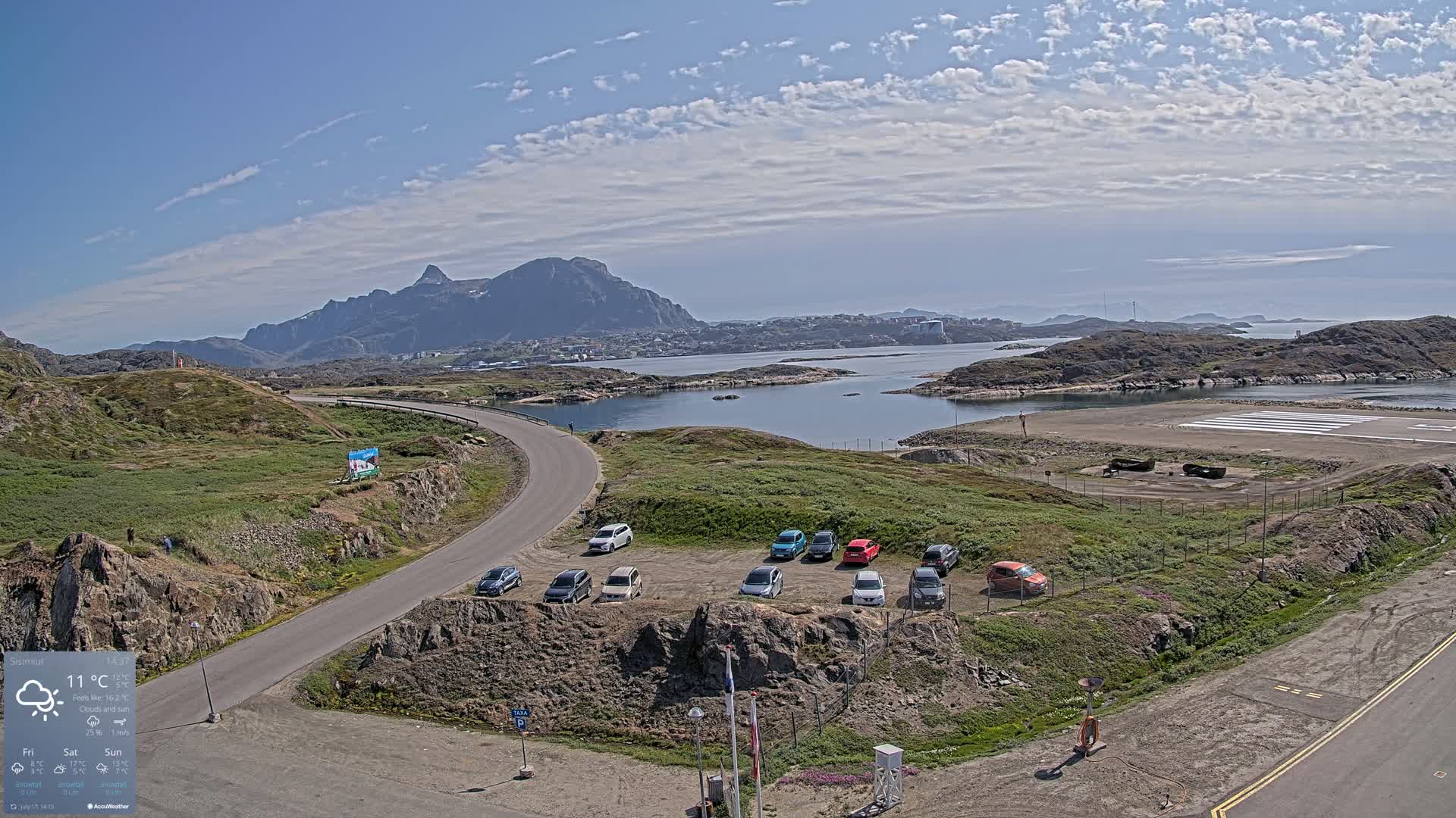 Sisimiut City & Sisimiut Airport Southeast Towards View Live Cam JHS / BGSS - Sisimiut, Qeqqata, Greenland, Denmark