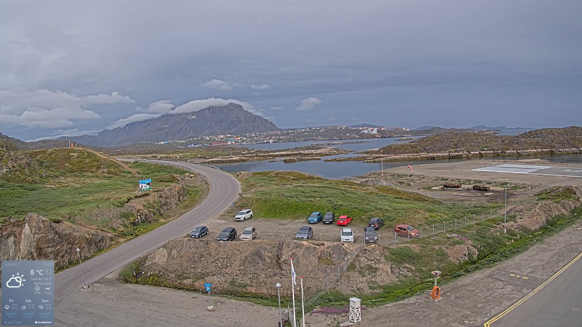 Sisimiut City & Sisimiut Airport Southeast Towards View Live Cam JHS / BGSS - Sisimiut, Qeqqata, Greenland, Denmark