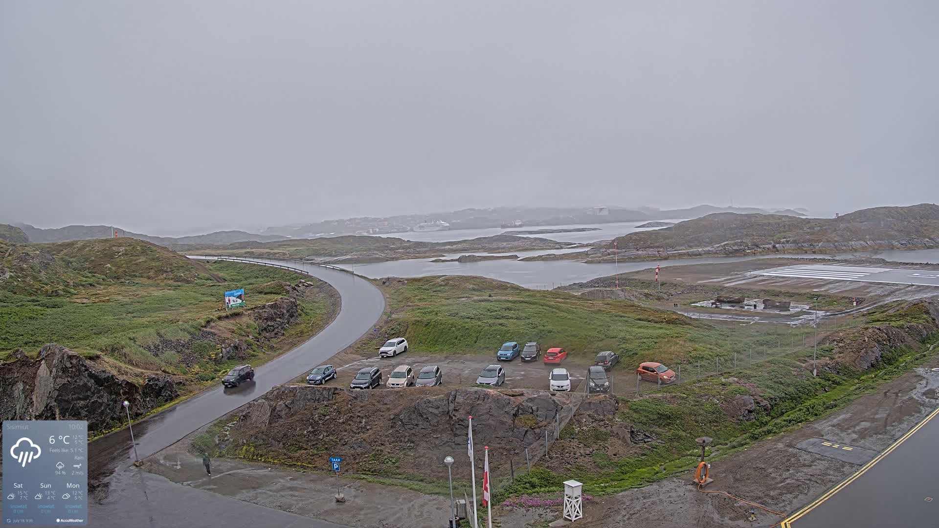 Sisimiut City & Sisimiut Airport Southeast Towards View Live Cam JHS / BGSS - Sisimiut, Qeqqata, Greenland, Denmark