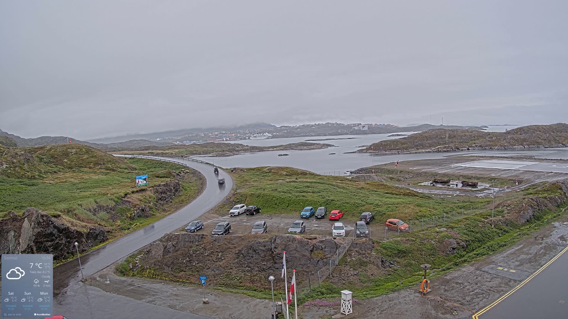 Sisimiut City & Sisimiut Airport Southeast Towards View Live Cam JHS / BGSS - Sisimiut, Qeqqata, Greenland, Denmark