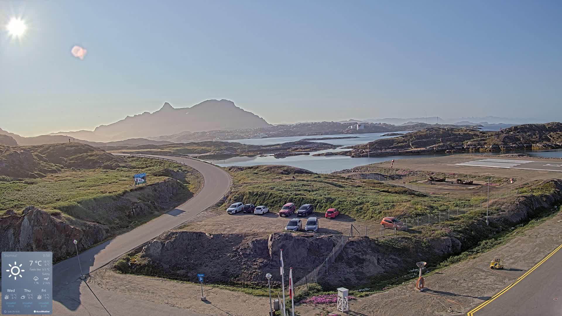Sisimiut City & Sisimiut Airport Southeast Towards View Live Cam JHS / BGSS - Sisimiut, Qeqqata, Greenland, Denmark