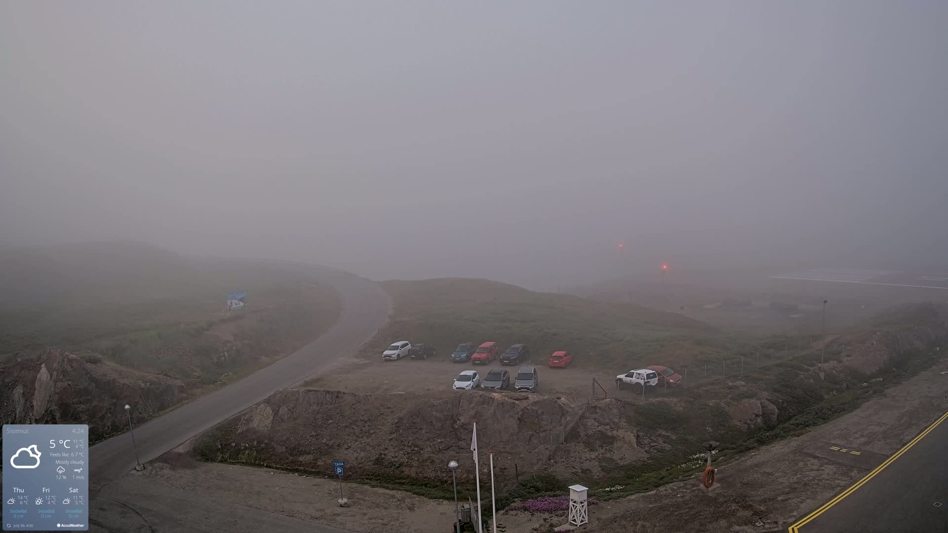 Sisimiut City & Sisimiut Airport Southeast Towards View Live Cam JHS / BGSS - Sisimiut, Qeqqata, Greenland, Denmark