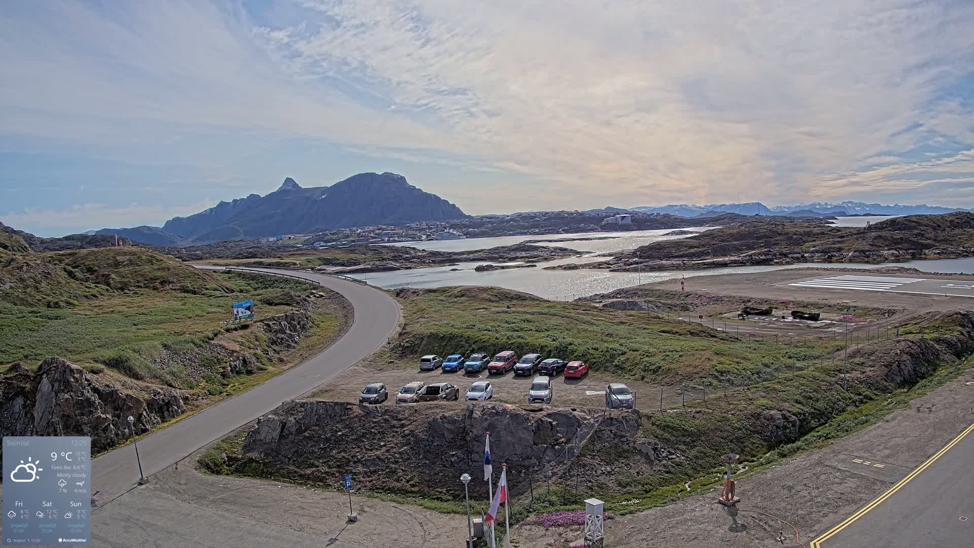Sisimiut City & Sisimiut Airport Southeast Towards View Live Cam JHS / BGSS - Sisimiut, Qeqqata, Greenland, Denmark