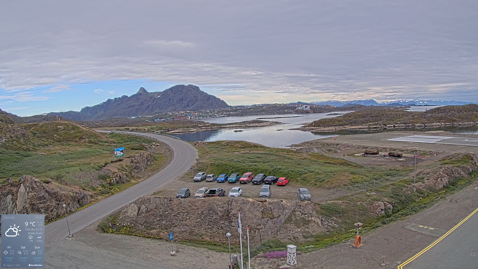 Sisimiut City & Sisimiut Airport Southeast Towards View Live Cam JHS / BGSS - Sisimiut, Qeqqata, Greenland, Denmark