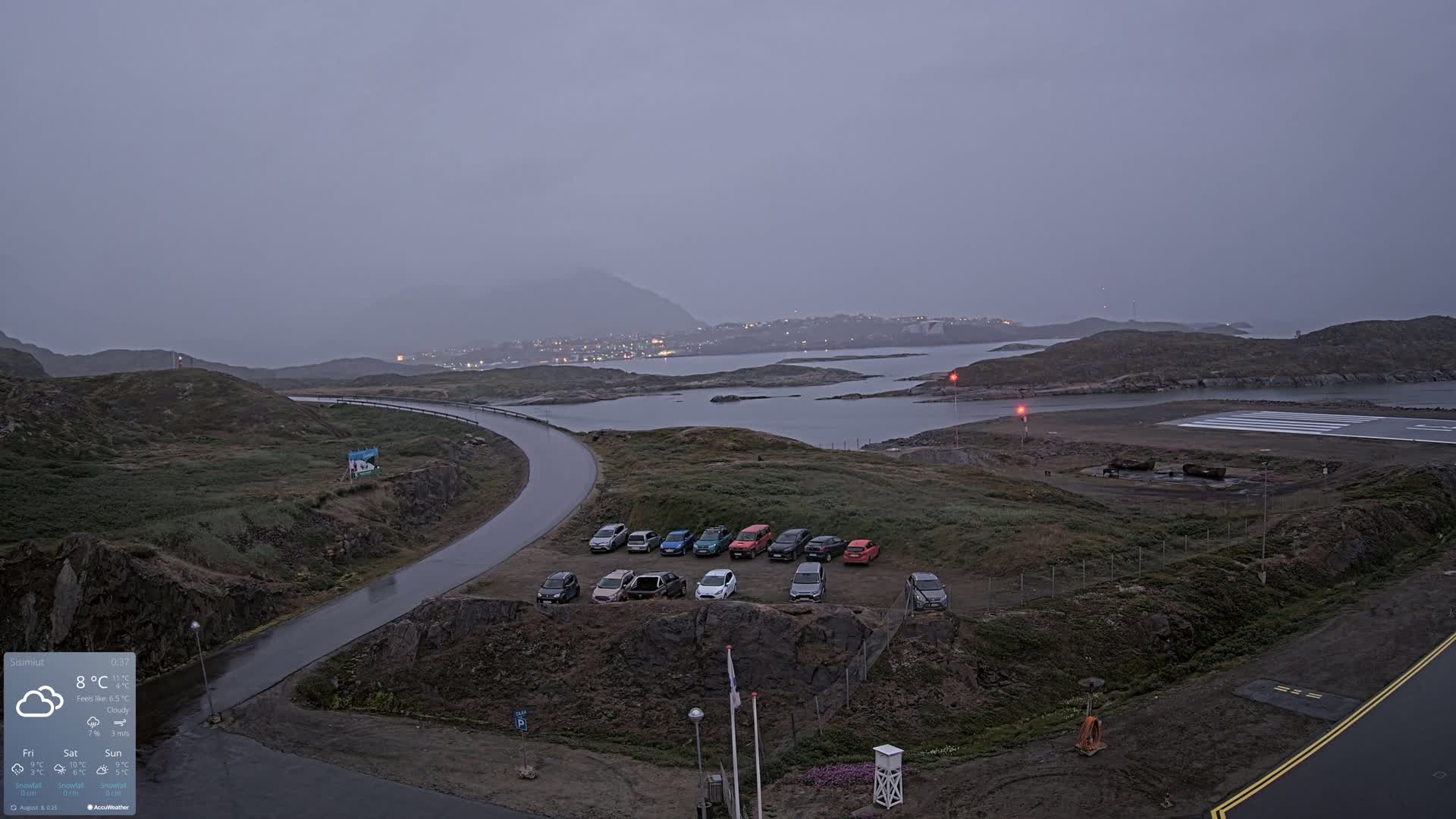 Sisimiut City & Sisimiut Airport Southeast Towards View Live Cam JHS / BGSS - Sisimiut, Qeqqata, Greenland, Denmark