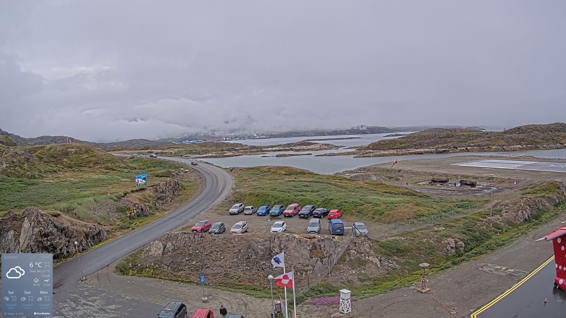 Sisimiut City & Sisimiut Airport Southeast Towards View Live Cam JHS / BGSS - Sisimiut, Qeqqata, Greenland, Denmark
