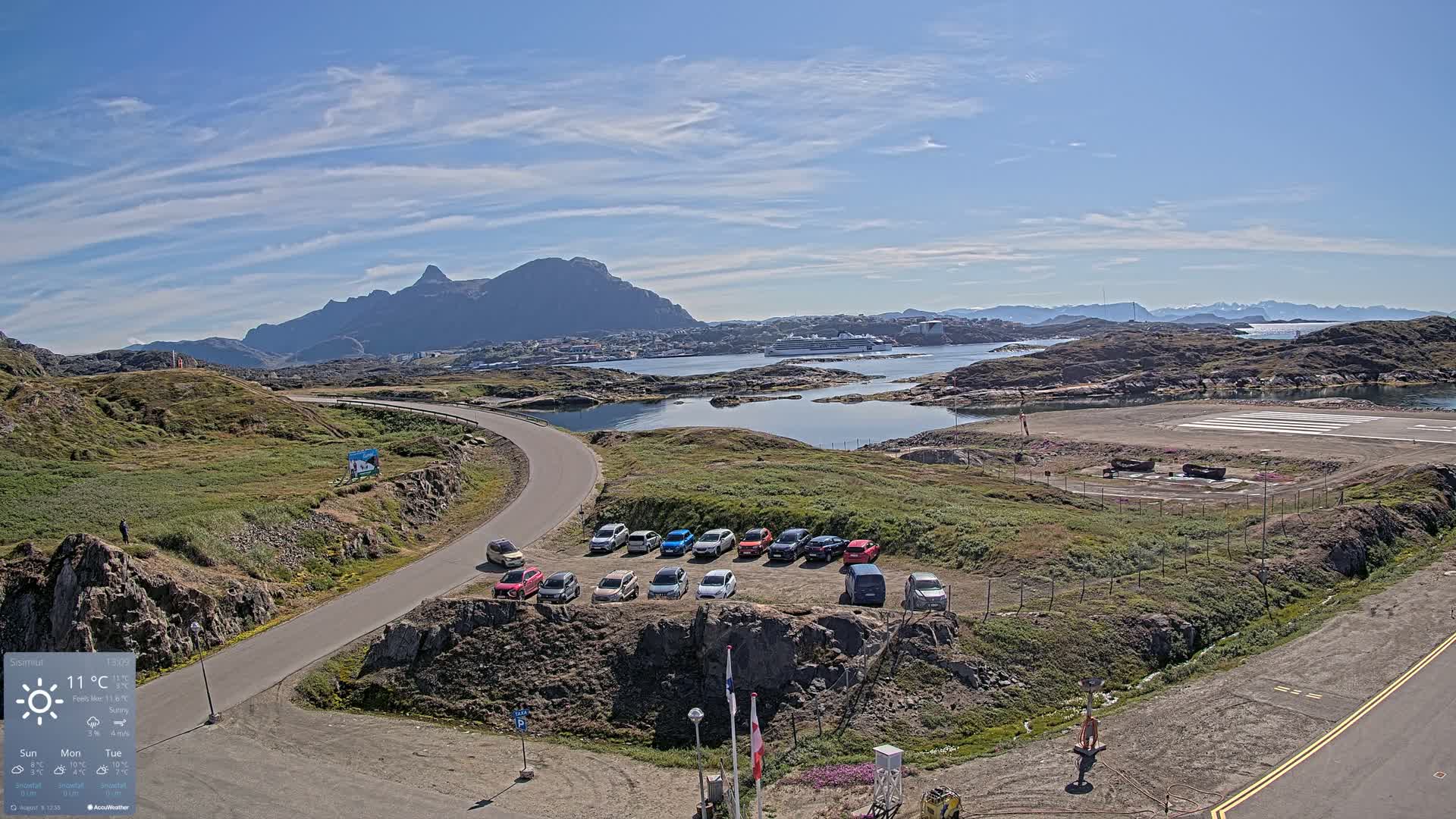 Sisimiut City & Sisimiut Airport Southeast Towards View Live Cam JHS / BGSS - Sisimiut, Qeqqata, Greenland, Denmark