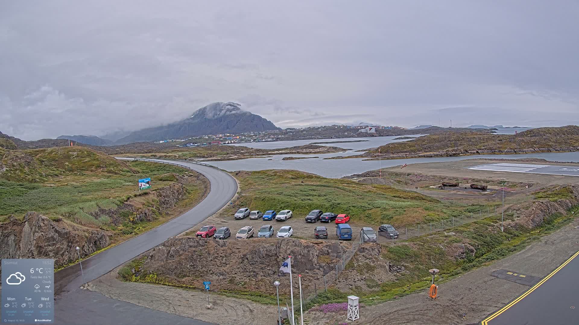 Sisimiut City & Sisimiut Airport Southeast Towards View Live Cam JHS / BGSS - Sisimiut, Qeqqata, Greenland, Denmark