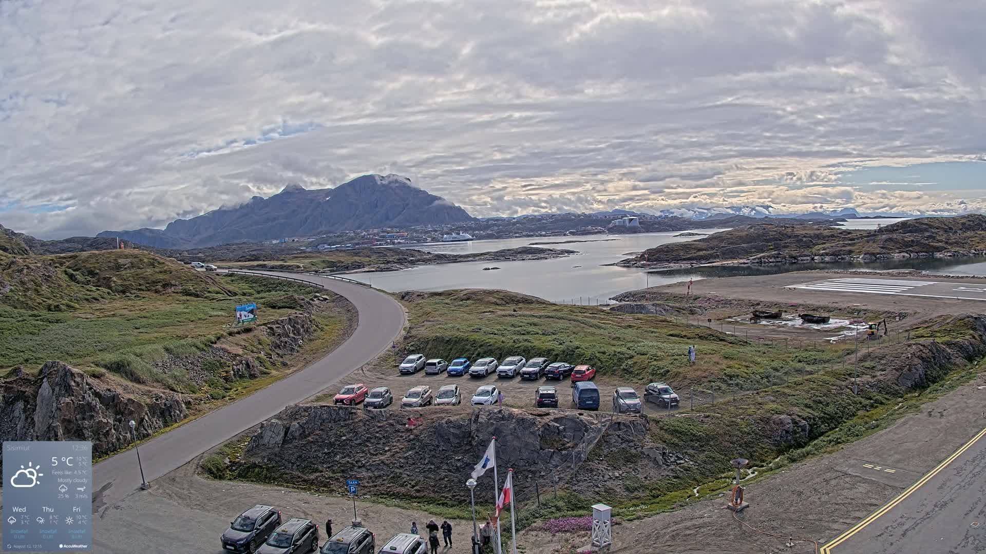 Sisimiut City & Sisimiut Airport Southeast Towards View Live Cam JHS / BGSS - Sisimiut, Qeqqata, Greenland, Denmark