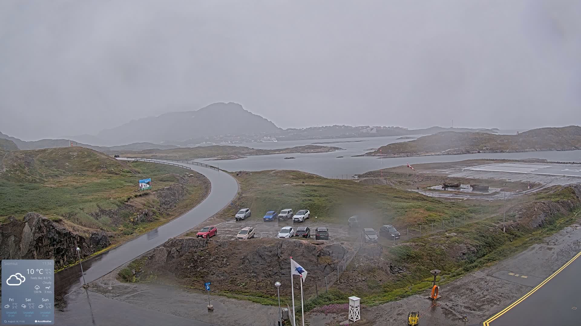 Sisimiut City & Sisimiut Airport Southeast Towards View Live Cam JHS / BGSS - Sisimiut, Qeqqata, Greenland, Denmark