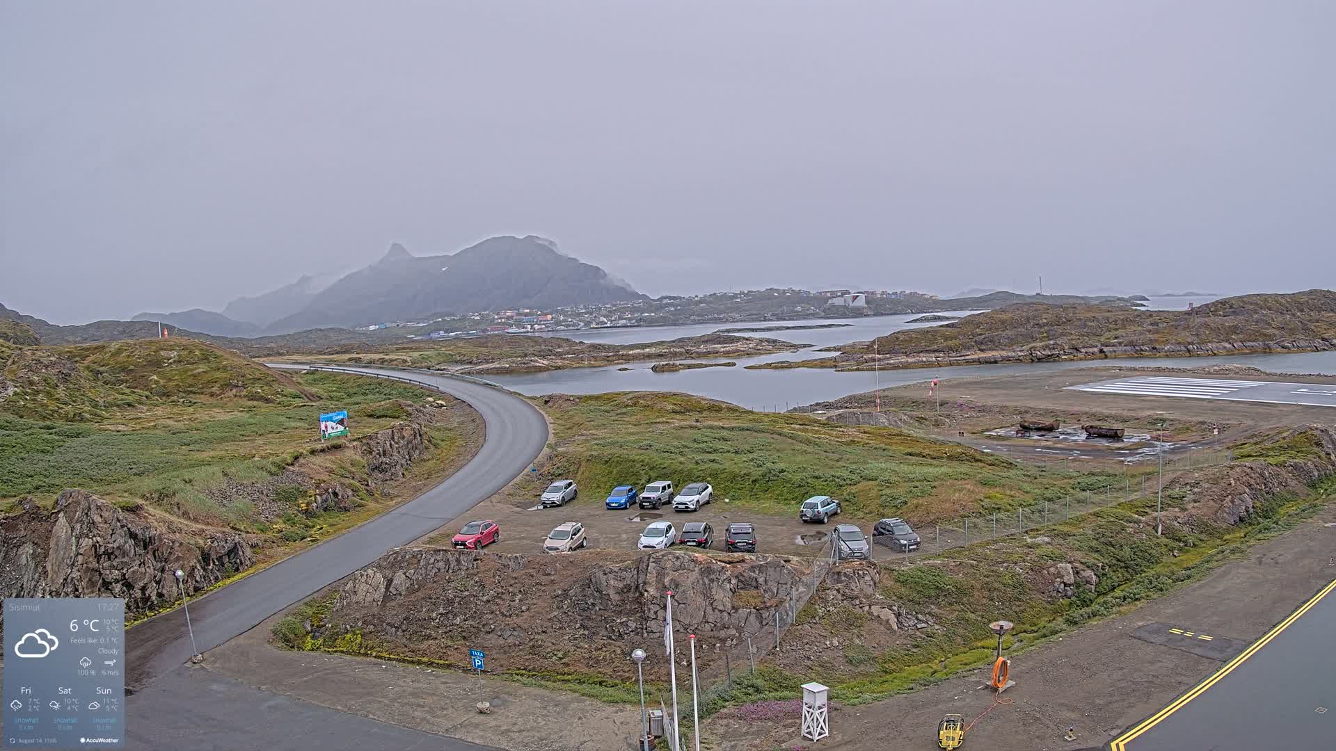 Sisimiut City & Sisimiut Airport Southeast Towards View Live Cam JHS / BGSS - Sisimiut, Qeqqata, Greenland, Denmark