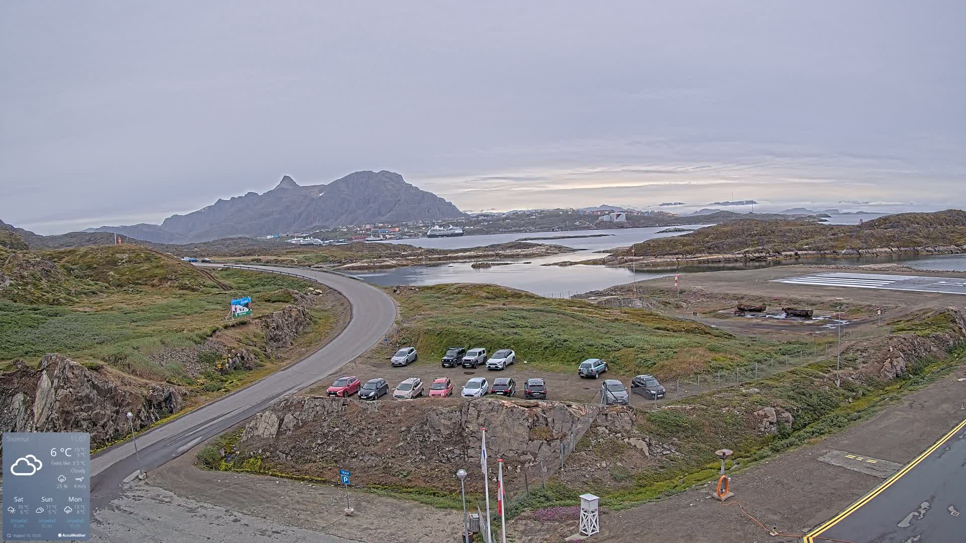 Sisimiut City & Sisimiut Airport Southeast Towards View Live Cam JHS / BGSS - Sisimiut, Qeqqata, Greenland, Denmark