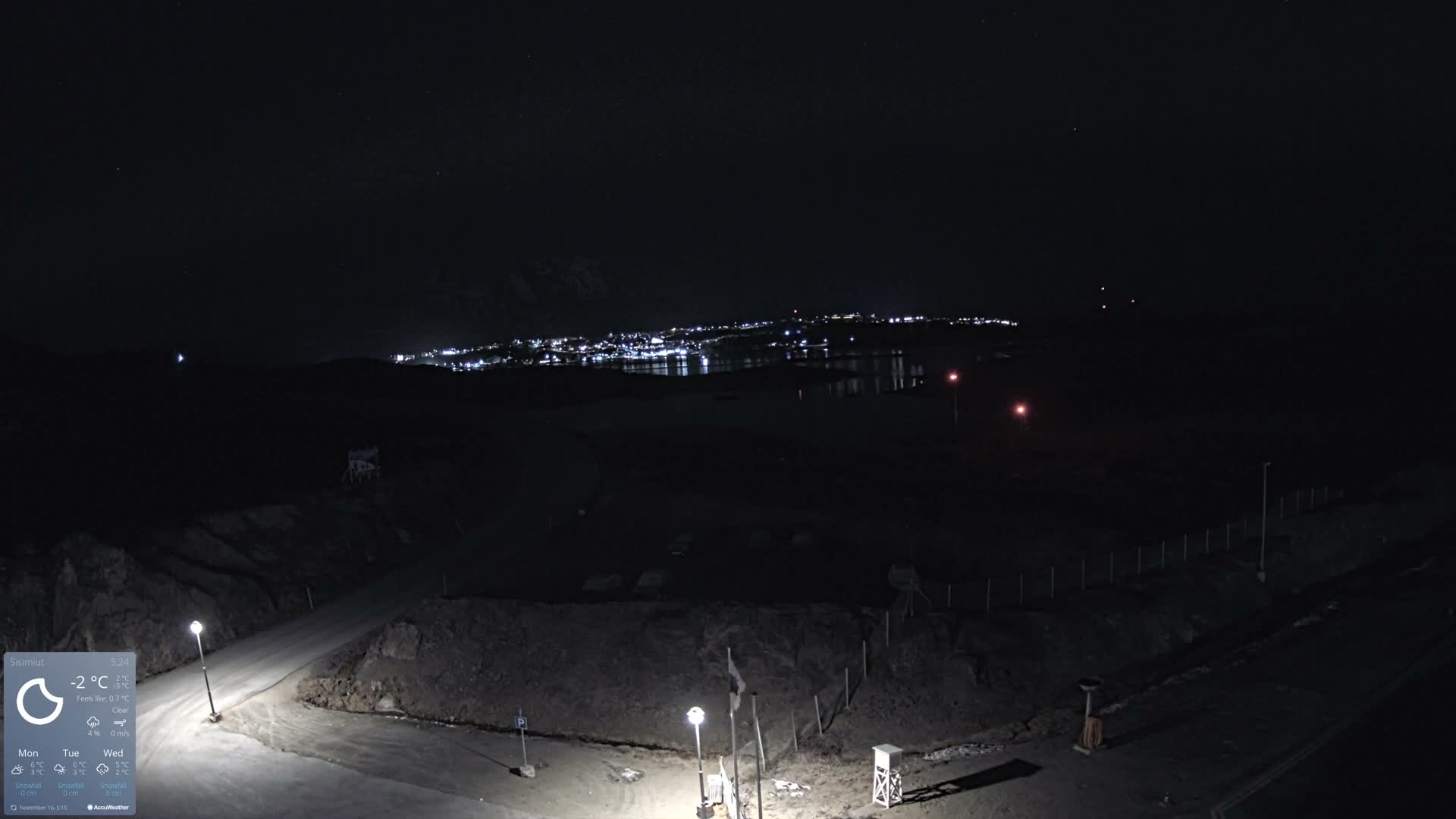 Sisimiut City & Sisimiut Airport Southeast Towards View Live Cam JHS / BGSS - Sisimiut, Qeqqata, Greenland, Denmark