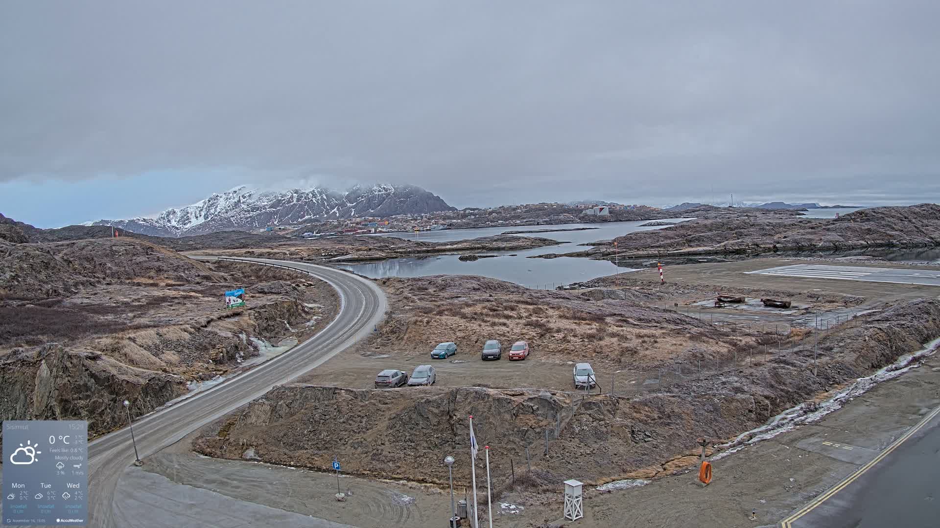 Sisimiut City & Sisimiut Airport Southeast Towards View Live Cam JHS / BGSS - Sisimiut, Qeqqata, Greenland, Denmark