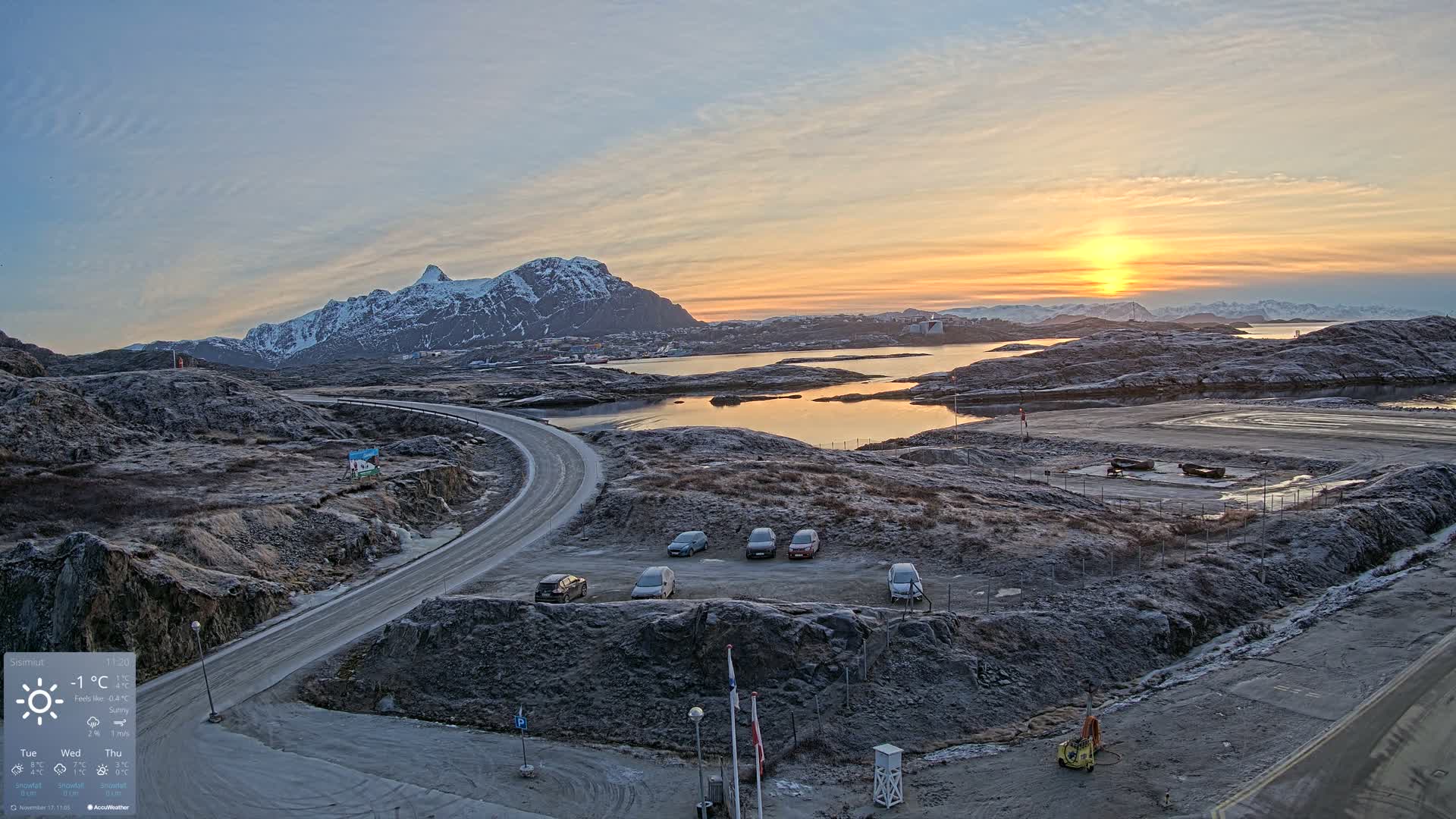 Sisimiut City & Sisimiut Airport Southeast Towards View Live Cam JHS / BGSS - Sisimiut, Qeqqata, Greenland, Denmark