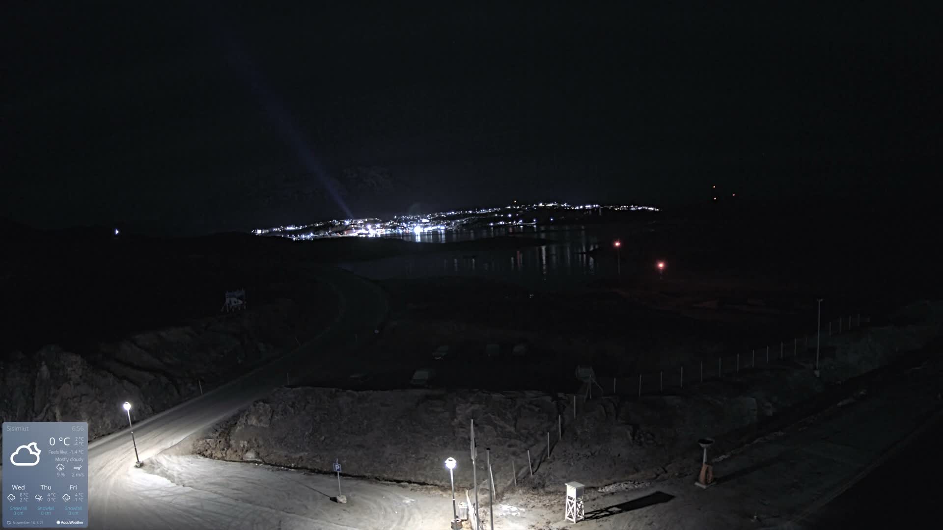 Sisimiut City & Sisimiut Airport Southeast Towards View Live Cam JHS / BGSS - Sisimiut, Qeqqata, Greenland, Denmark