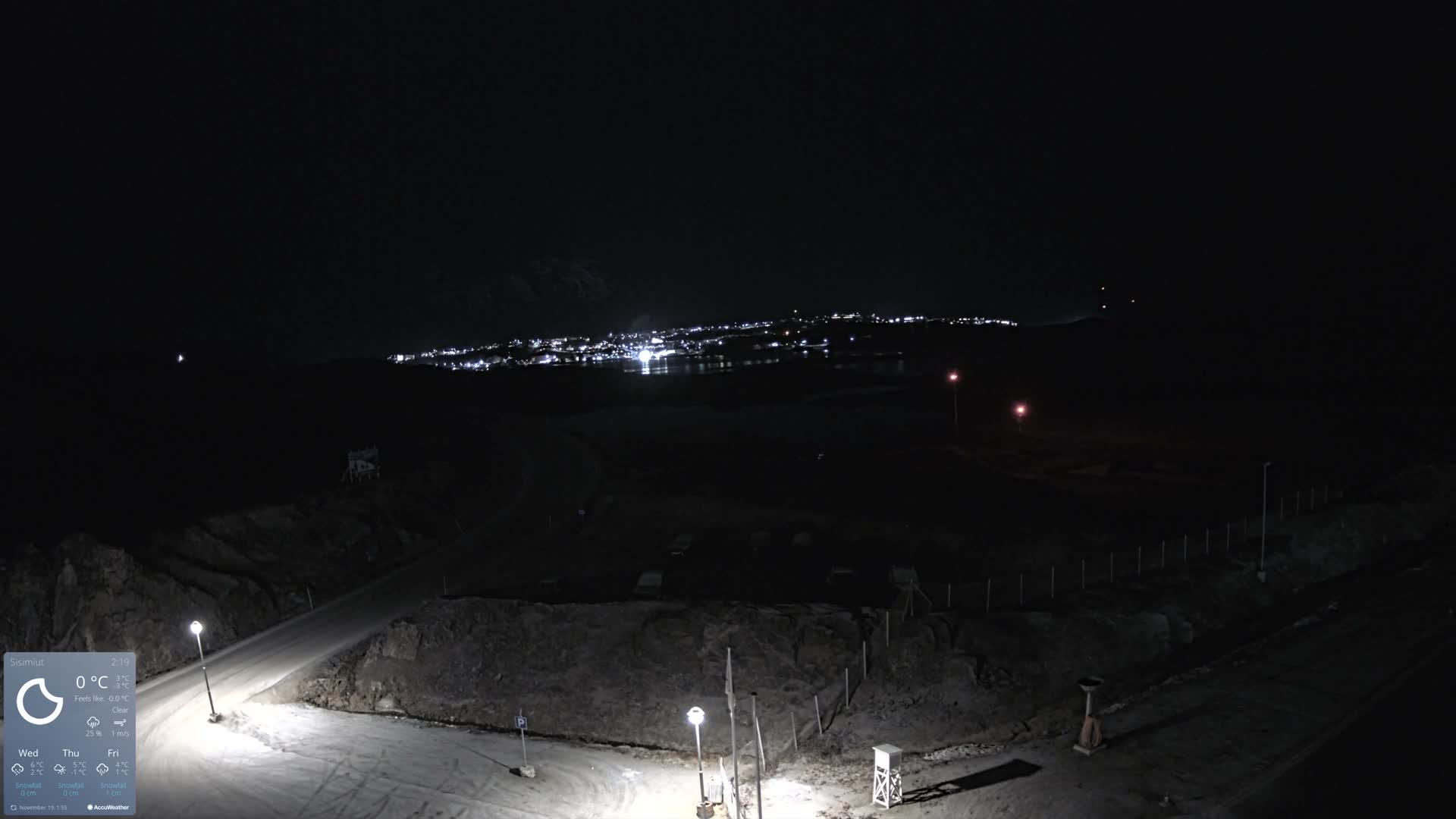 Sisimiut City & Sisimiut Airport Southeast Towards View Live Cam JHS / BGSS - Sisimiut, Qeqqata, Greenland, Denmark