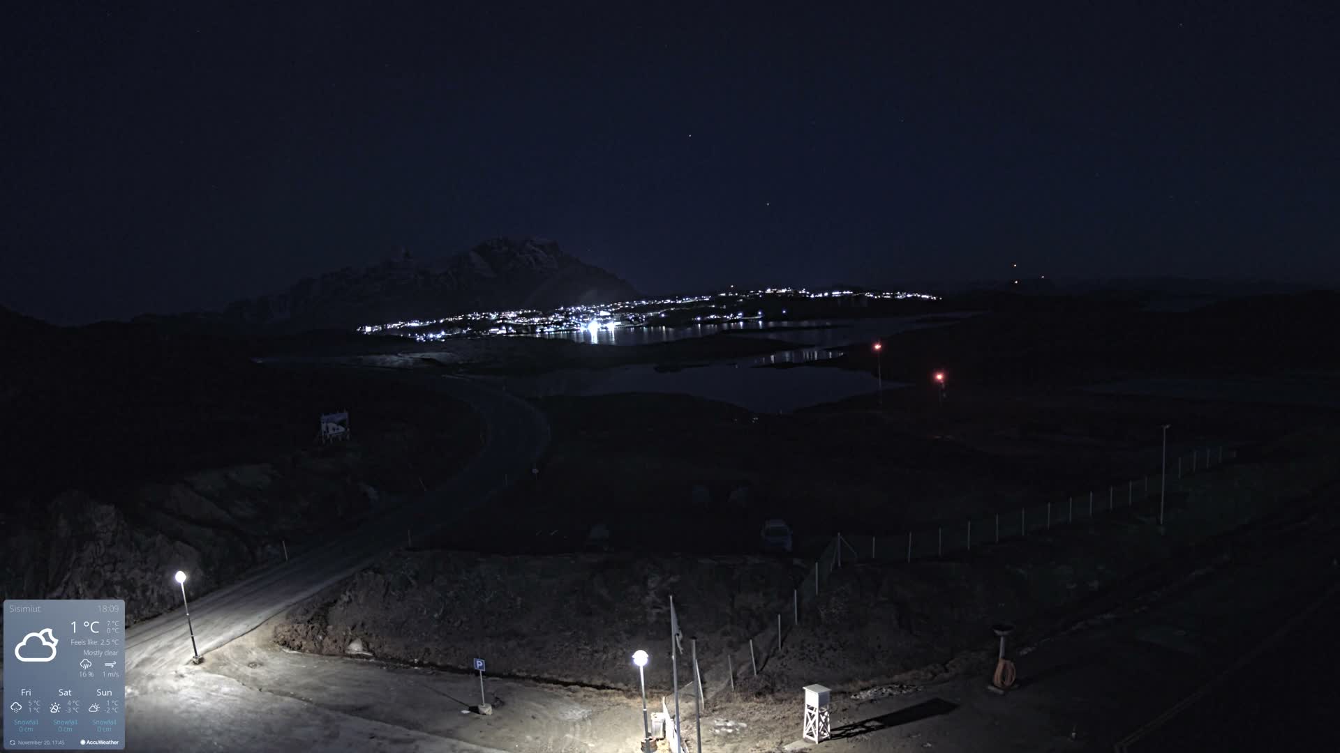 Sisimiut City & Sisimiut Airport Southeast Towards View Live Cam JHS / BGSS - Sisimiut, Qeqqata, Greenland, Denmark