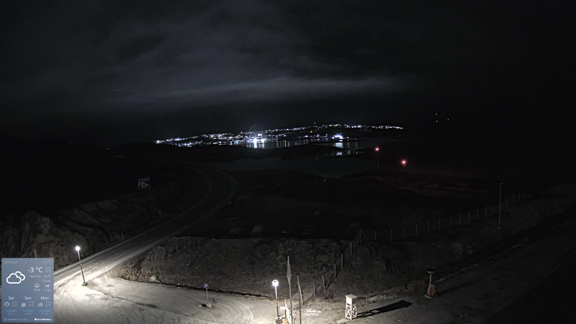 Sisimiut City & Sisimiut Airport Southeast Towards View Live Cam JHS / BGSS - Sisimiut, Qeqqata, Greenland, Denmark