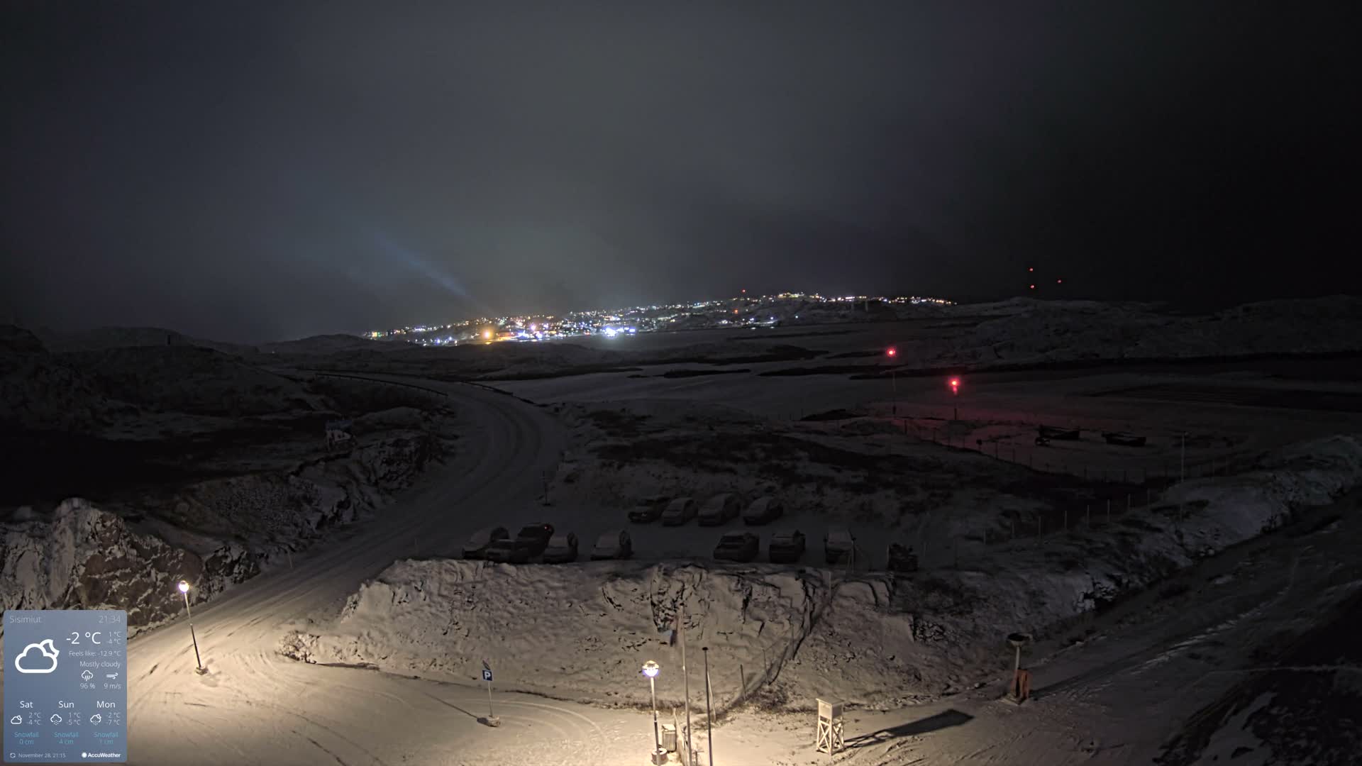 Sisimiut City & Sisimiut Airport Southeast Towards View Live Cam JHS / BGSS - Sisimiut, Qeqqata, Greenland, Denmark