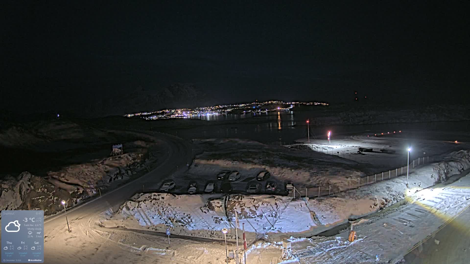 Sisimiut City & Sisimiut Airport Southeast Towards View Live Cam JHS / BGSS - Sisimiut, Qeqqata, Greenland, Denmark