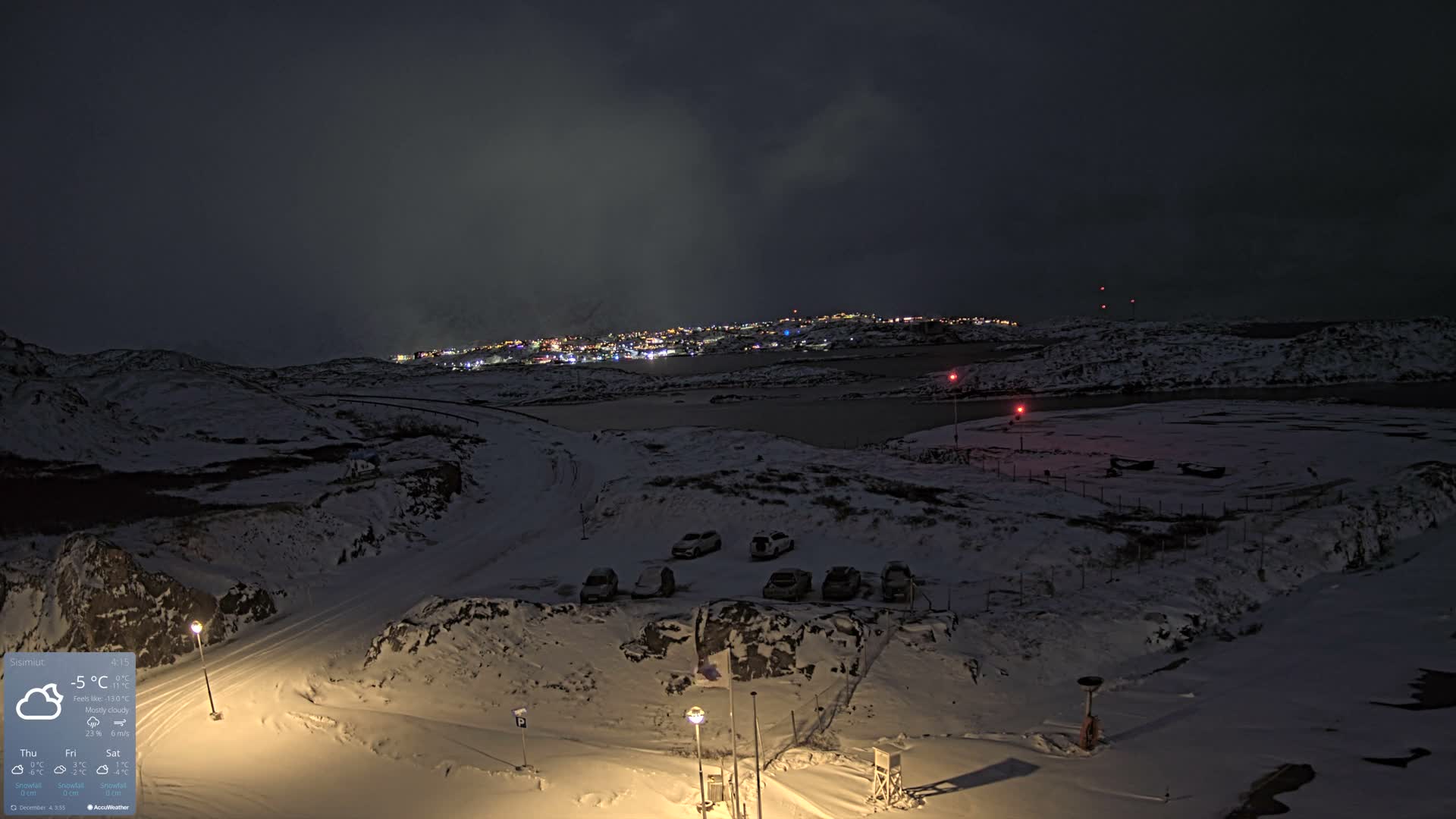 Sisimiut City & Sisimiut Airport Southeast Towards View Live Cam JHS / BGSS - Sisimiut, Qeqqata, Greenland, Denmark