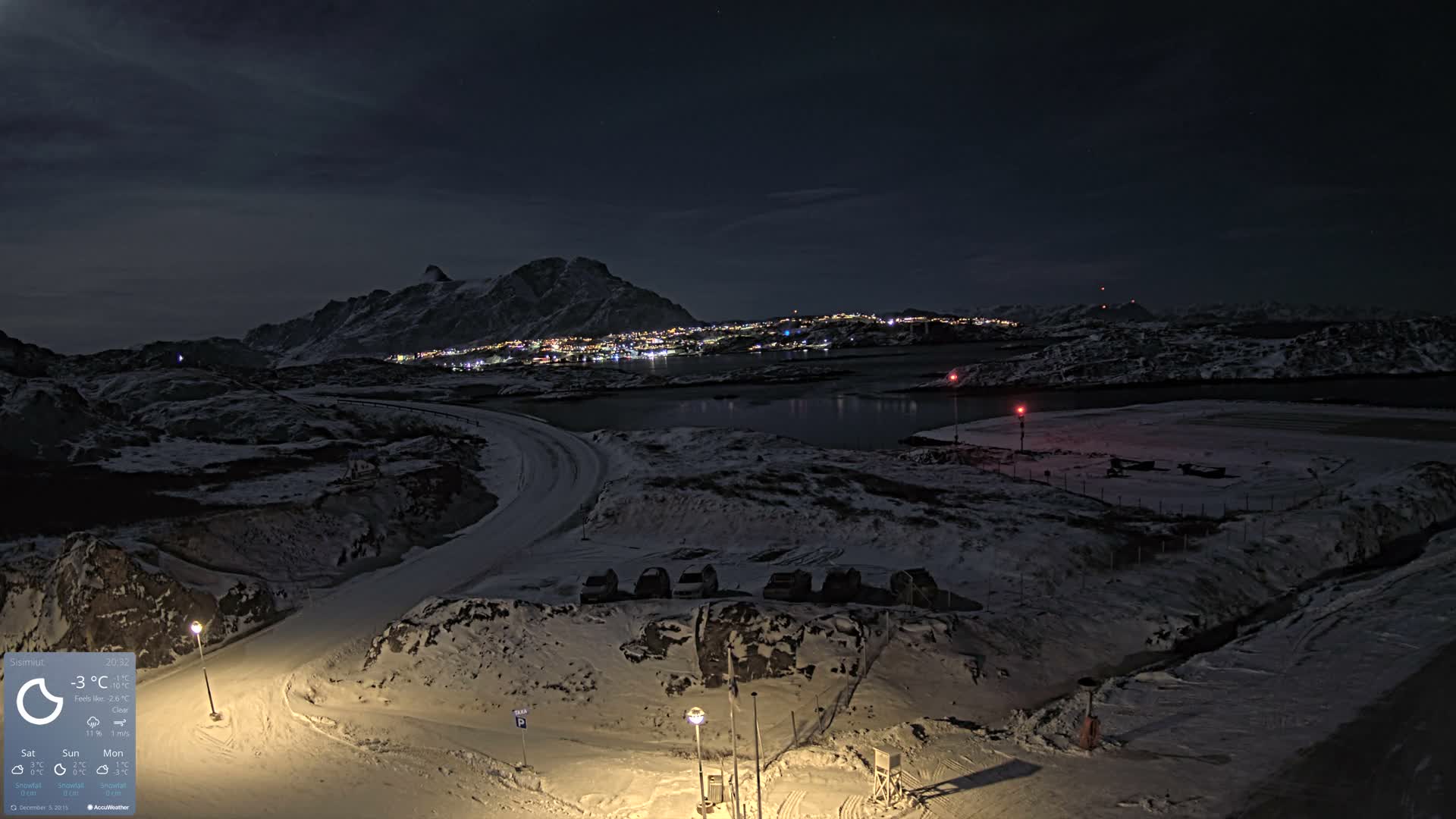 Sisimiut City & Sisimiut Airport Southeast Towards View Live Cam JHS / BGSS - Sisimiut, Qeqqata, Greenland, Denmark