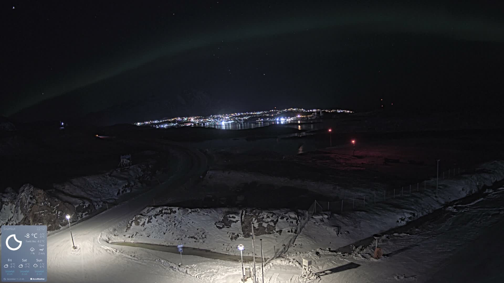 Sisimiut City & Sisimiut Airport Southeast Towards View Live Cam JHS / BGSS - Sisimiut, Qeqqata, Greenland, Denmark