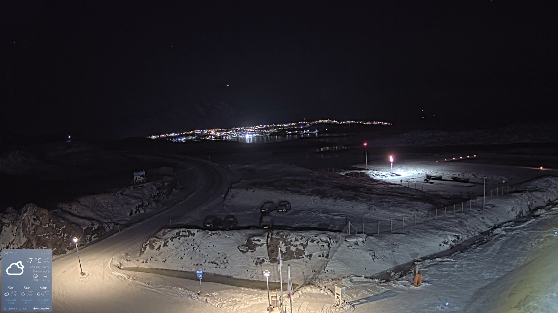 Sisimiut City & Sisimiut Airport Southeast Towards View Live Cam JHS / BGSS - Sisimiut, Qeqqata, Greenland, Denmark