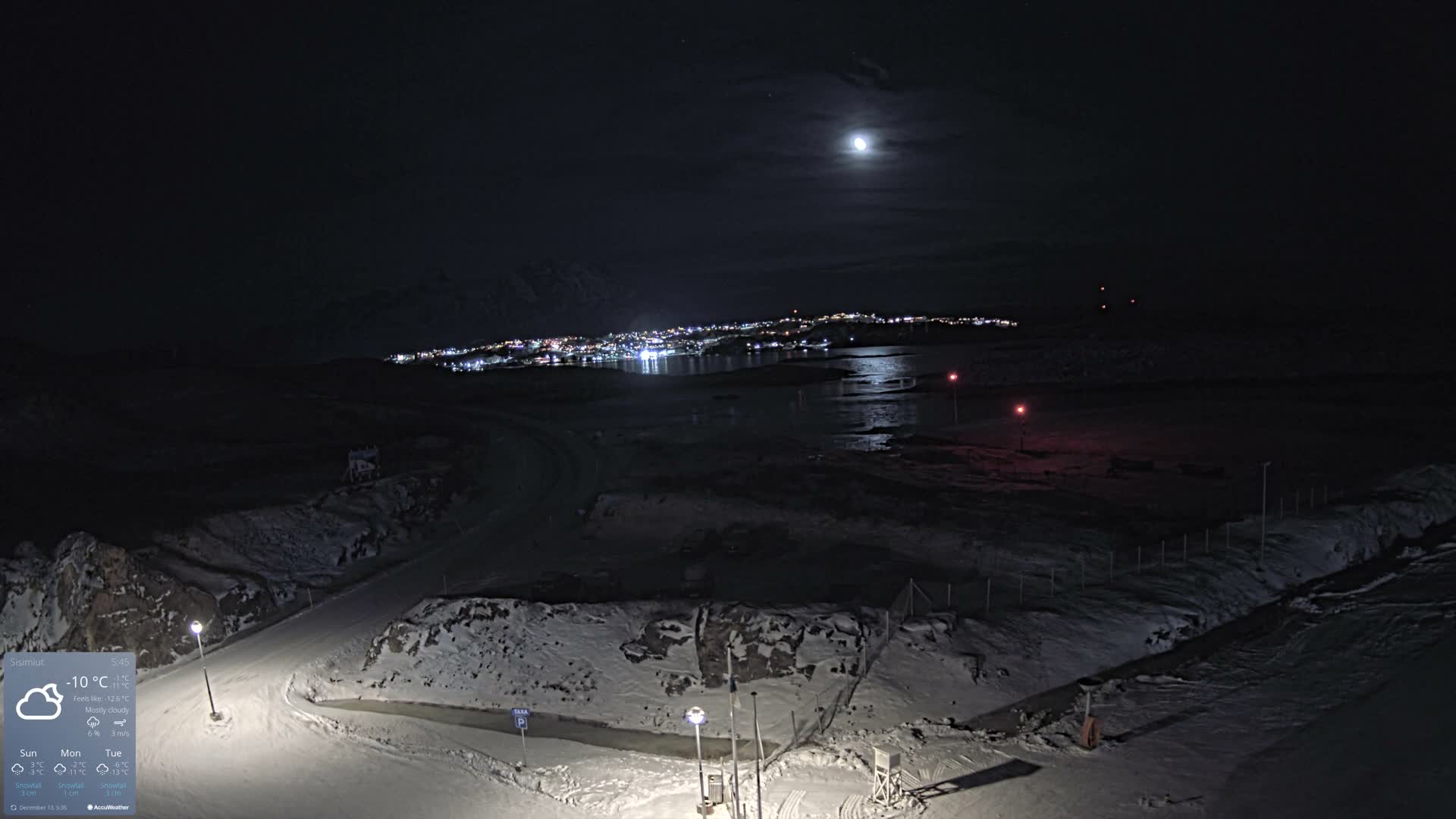Sisimiut City & Sisimiut Airport Southeast Towards View Live Cam JHS / BGSS - Sisimiut, Qeqqata, Greenland, Denmark