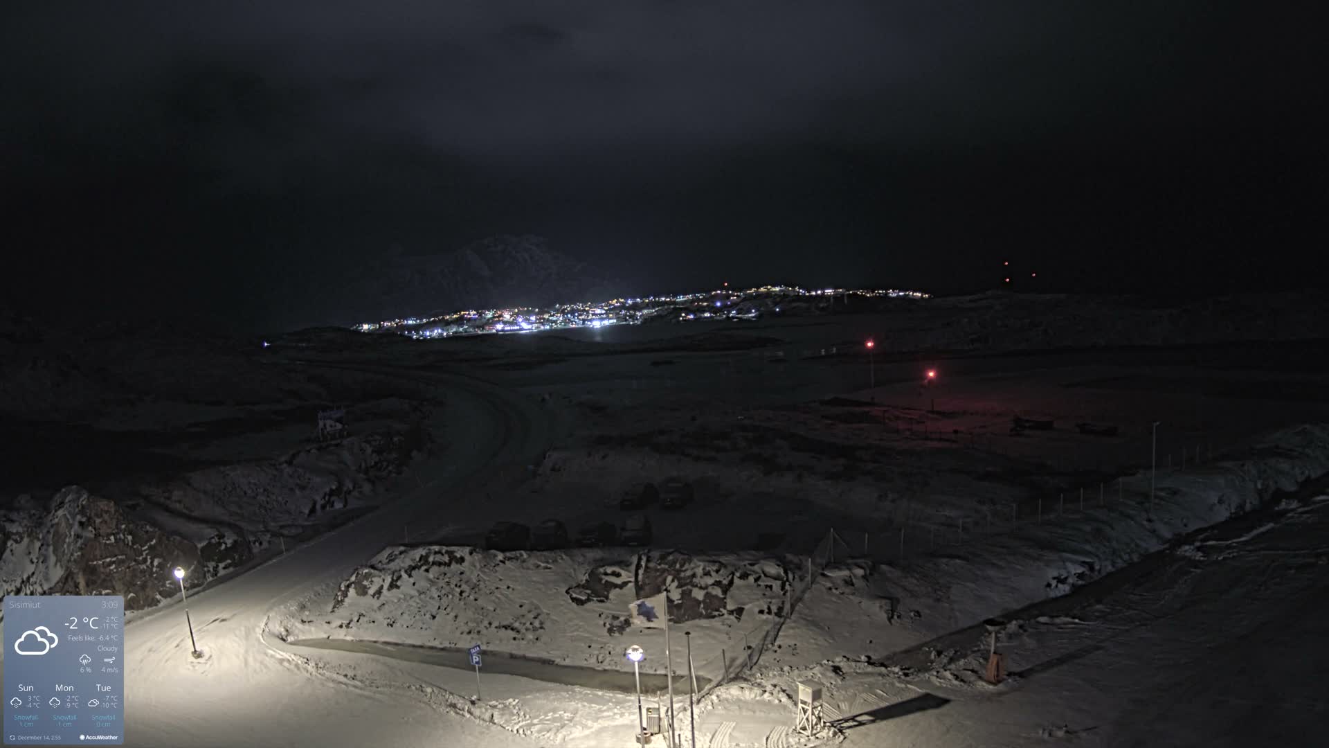 Sisimiut City & Sisimiut Airport Southeast Towards View Live Cam JHS / BGSS - Sisimiut, Qeqqata, Greenland, Denmark