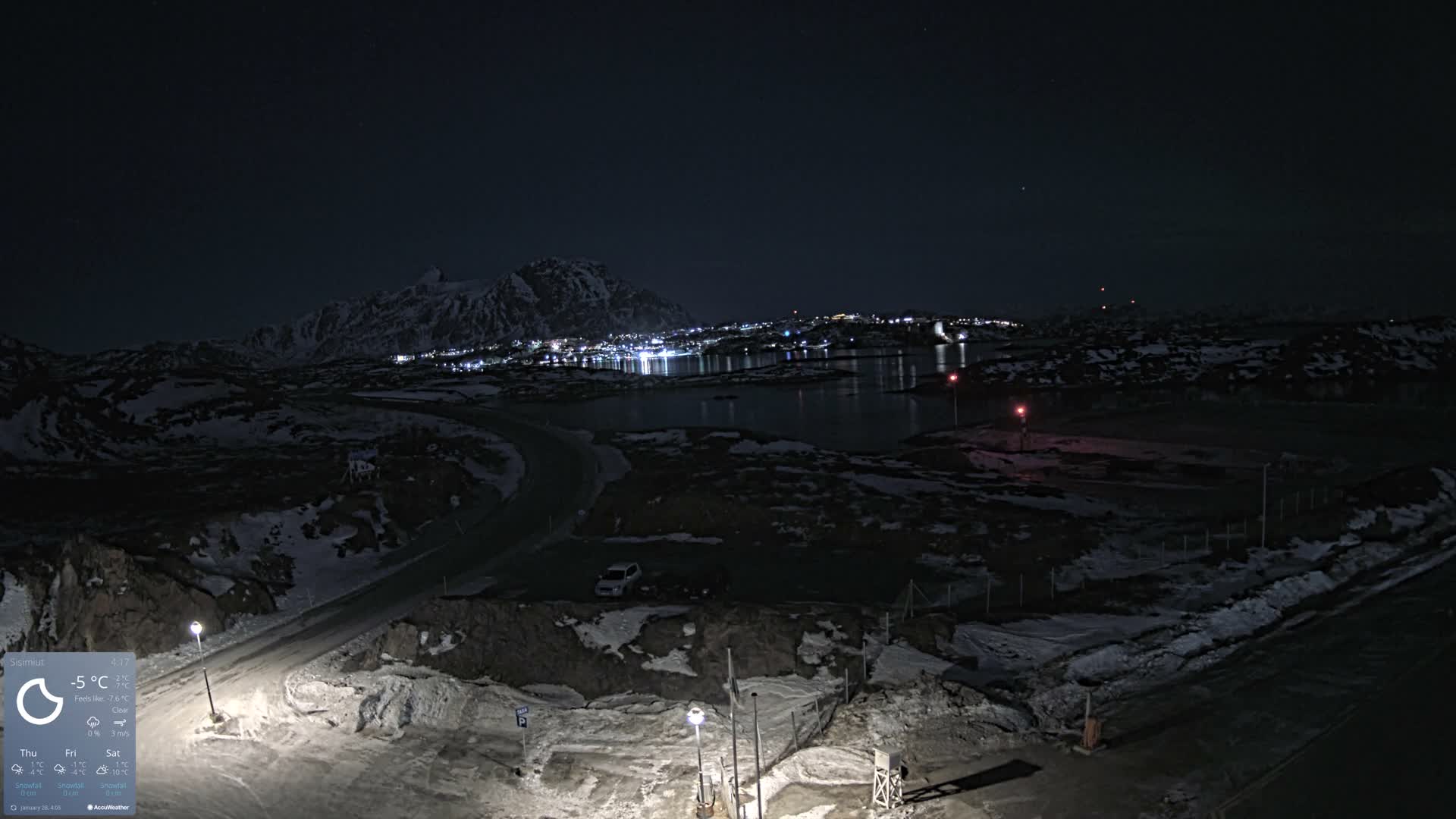 Sisimiut City & Sisimiut Airport Southeast Towards View Live Cam JHS / BGSS - Sisimiut, Qeqqata, Greenland, Denmark