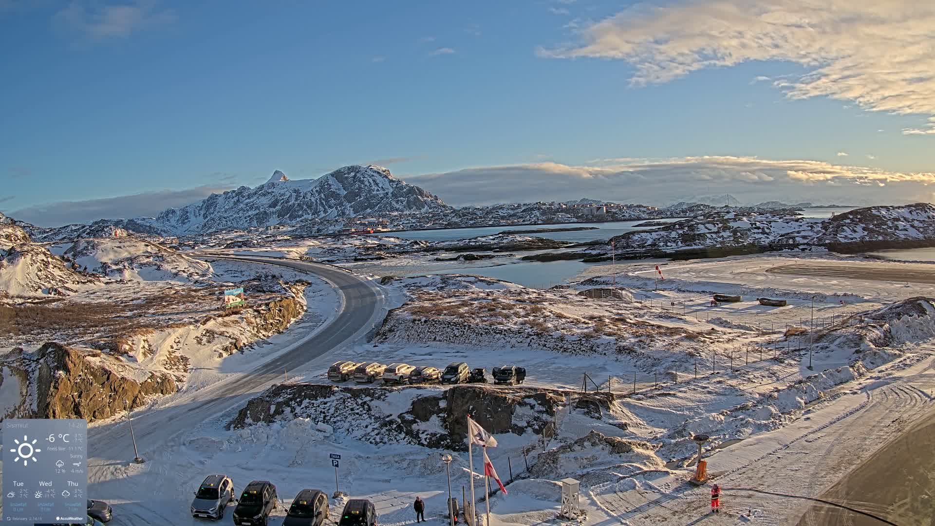 Sisimiut City & Sisimiut Airport Southeast Towards View Live Cam JHS / BGSS - Sisimiut, Qeqqata, Greenland, Denmark