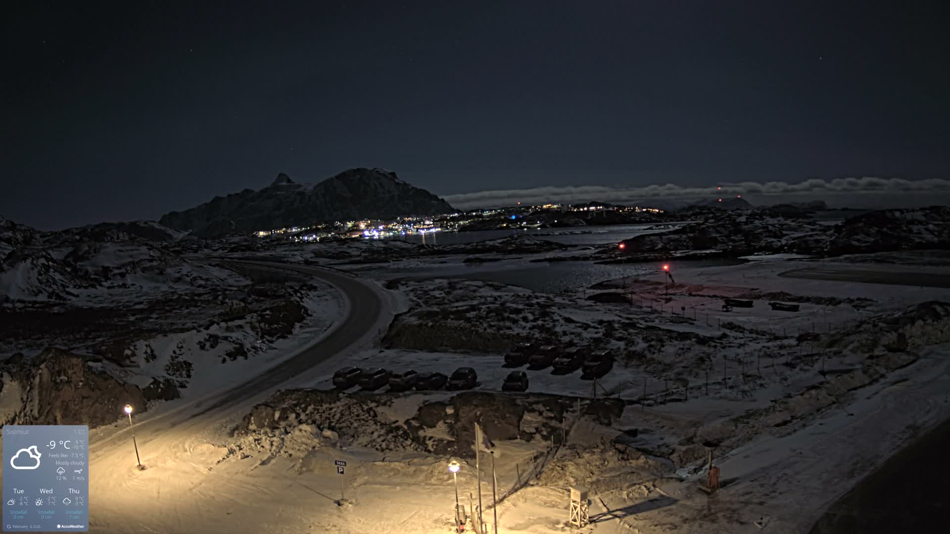 Sisimiut City & Sisimiut Airport Southeast Towards View Live Cam JHS / BGSS - Sisimiut, Qeqqata, Greenland, Denmark