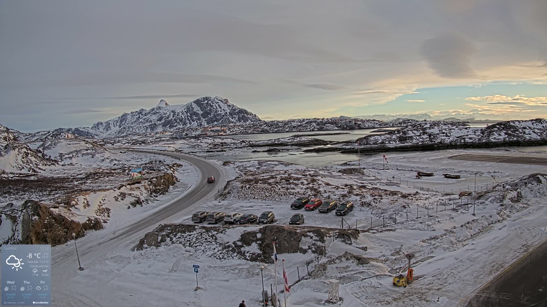 Sisimiut City & Sisimiut Airport Southeast Towards View Live Cam JHS / BGSS - Sisimiut, Qeqqata, Greenland, Denmark
