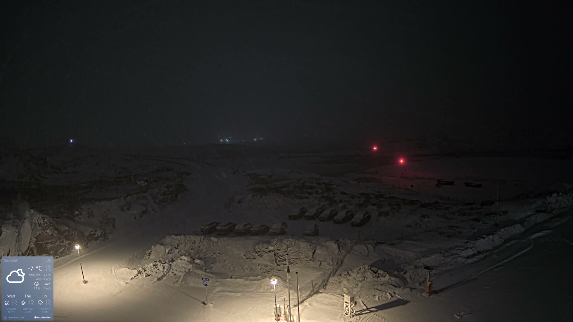 Sisimiut City & Sisimiut Airport Southeast Towards View Live Cam JHS / BGSS - Sisimiut, Qeqqata, Greenland, Denmark