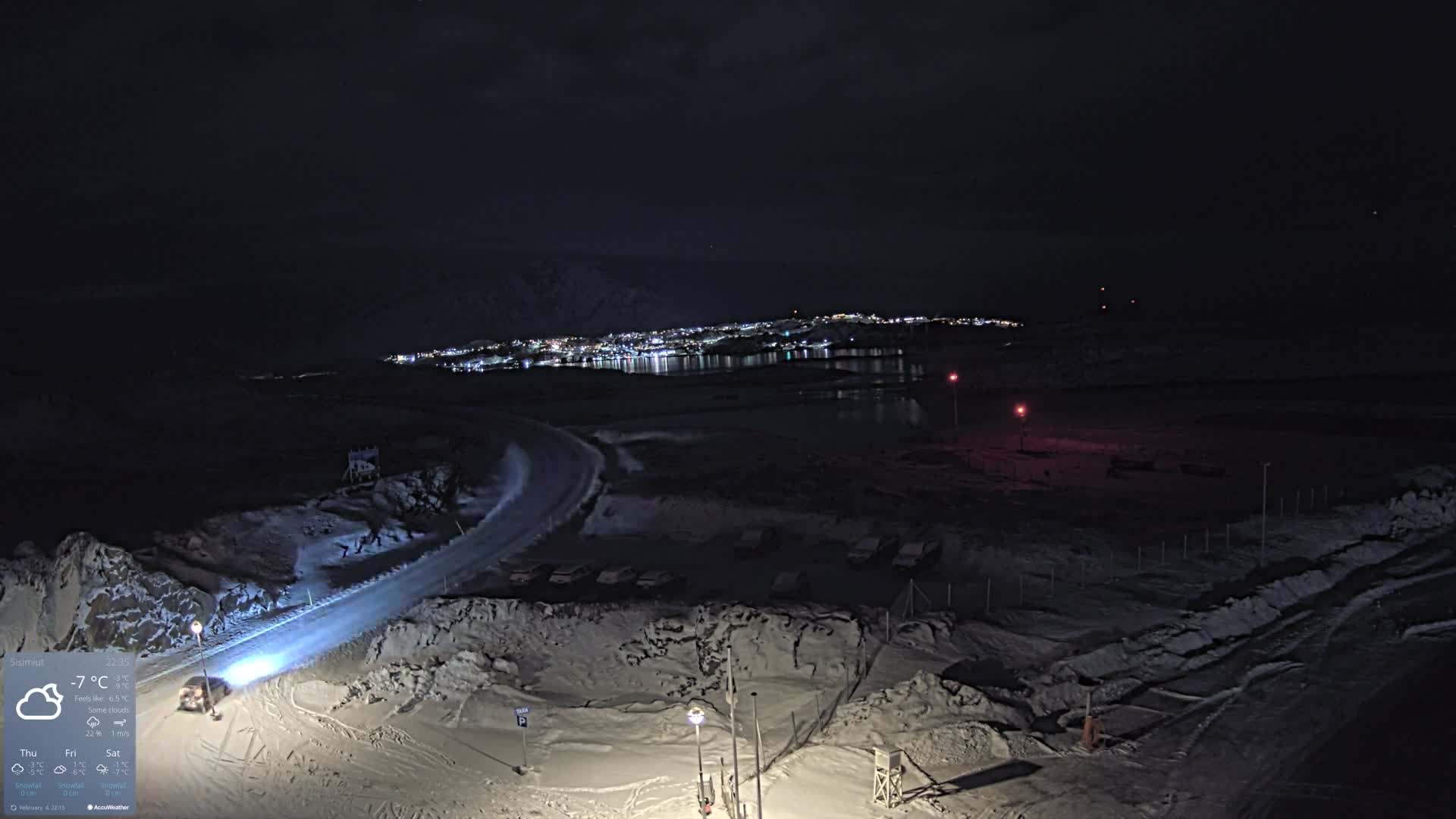 Sisimiut City & Sisimiut Airport Southeast Towards View Live Cam JHS / BGSS - Sisimiut, Qeqqata, Greenland, Denmark