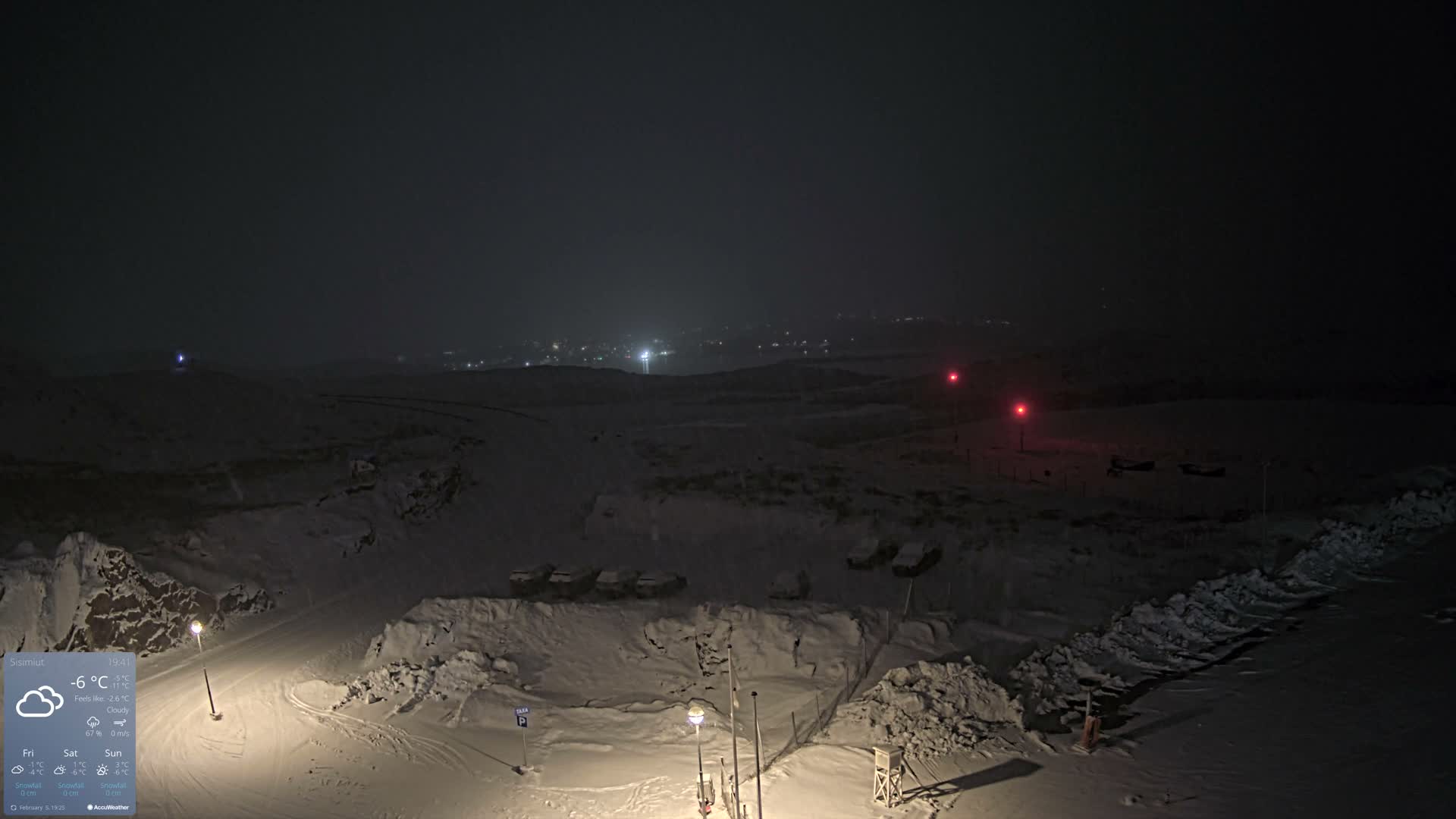 Sisimiut City & Sisimiut Airport Southeast Towards View Live Cam JHS / BGSS - Sisimiut, Qeqqata, Greenland, Denmark