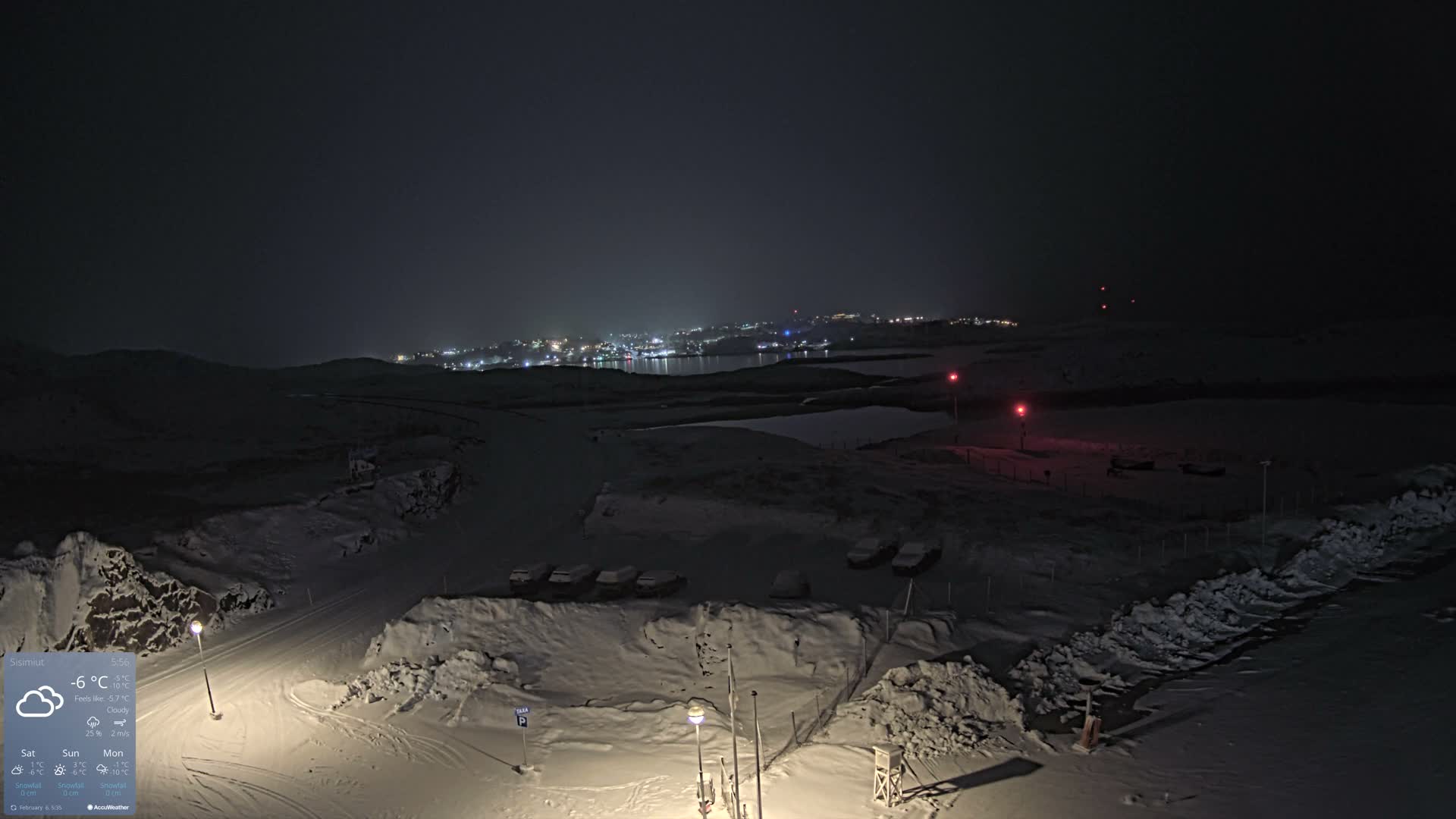 Sisimiut City & Sisimiut Airport Southeast Towards View Live Cam JHS / BGSS - Sisimiut, Qeqqata, Greenland, Denmark