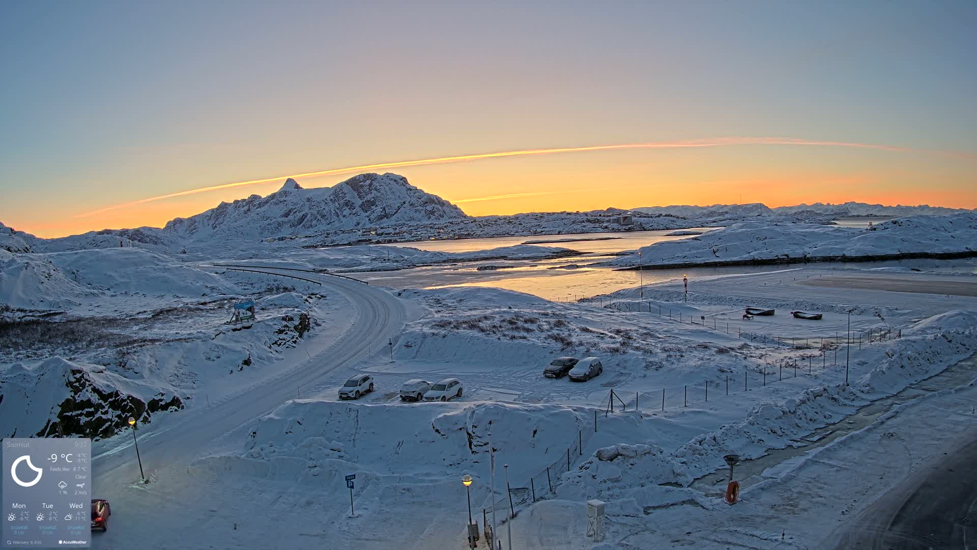 Sisimiut City & Sisimiut Airport Southeast Towards View Live Cam JHS / BGSS - Sisimiut, Qeqqata, Greenland, Denmark