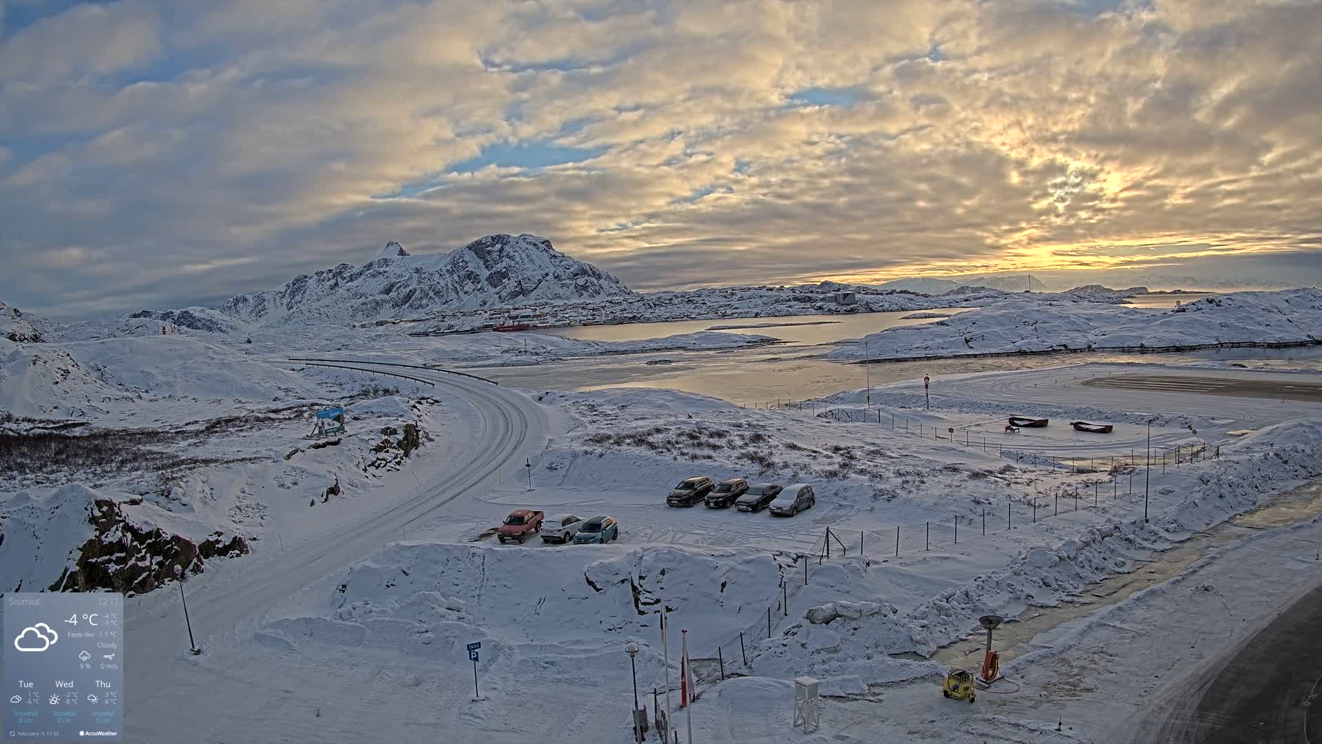 Sisimiut City & Sisimiut Airport Southeast Towards View Live Cam JHS / BGSS - Sisimiut, Qeqqata, Greenland, Denmark