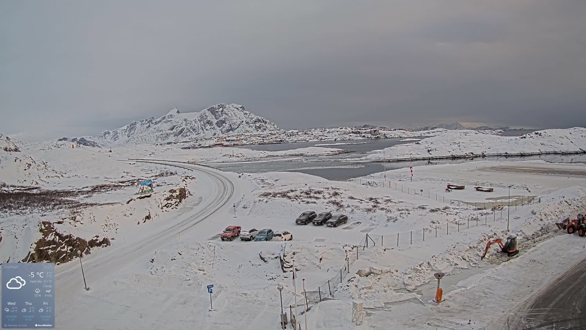 Sisimiut City & Sisimiut Airport Southeast Towards View Live Cam JHS / BGSS - Sisimiut, Qeqqata, Greenland, Denmark