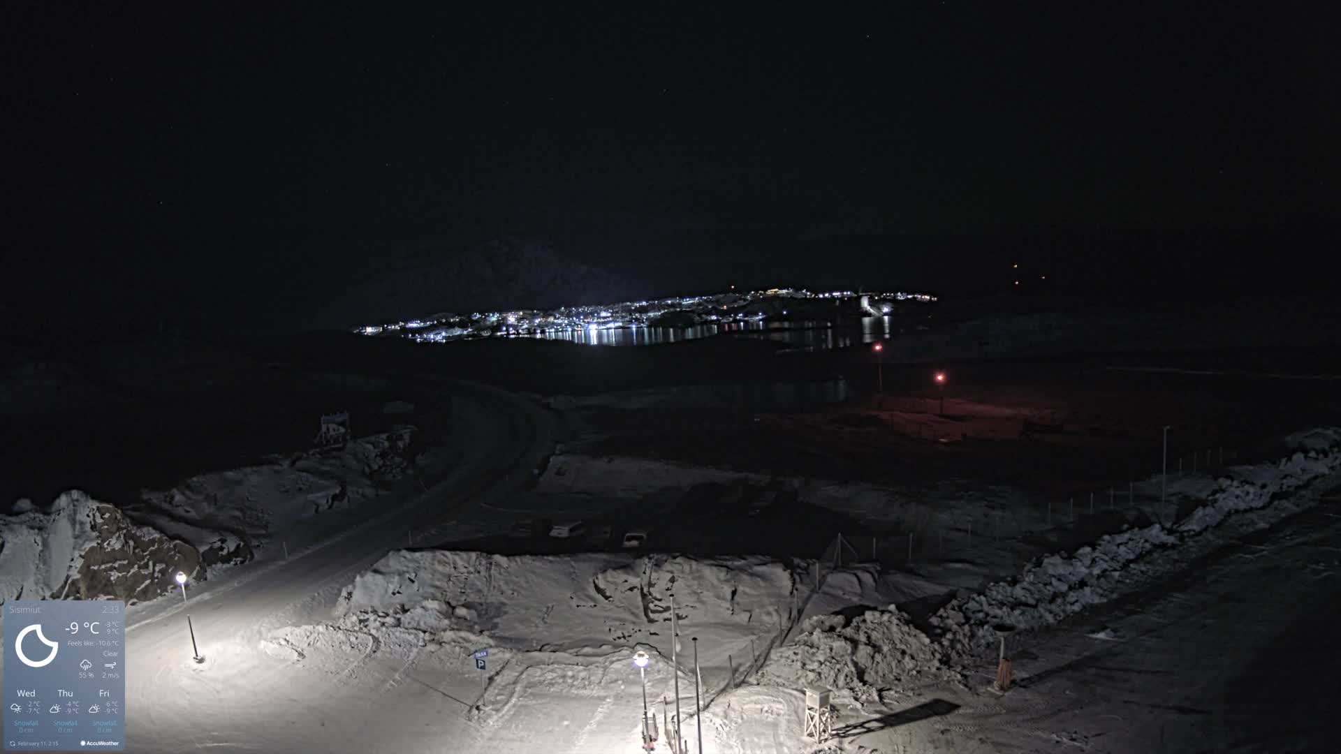 Sisimiut City & Sisimiut Airport Southeast Towards View Live Cam JHS / BGSS - Sisimiut, Qeqqata, Greenland, Denmark