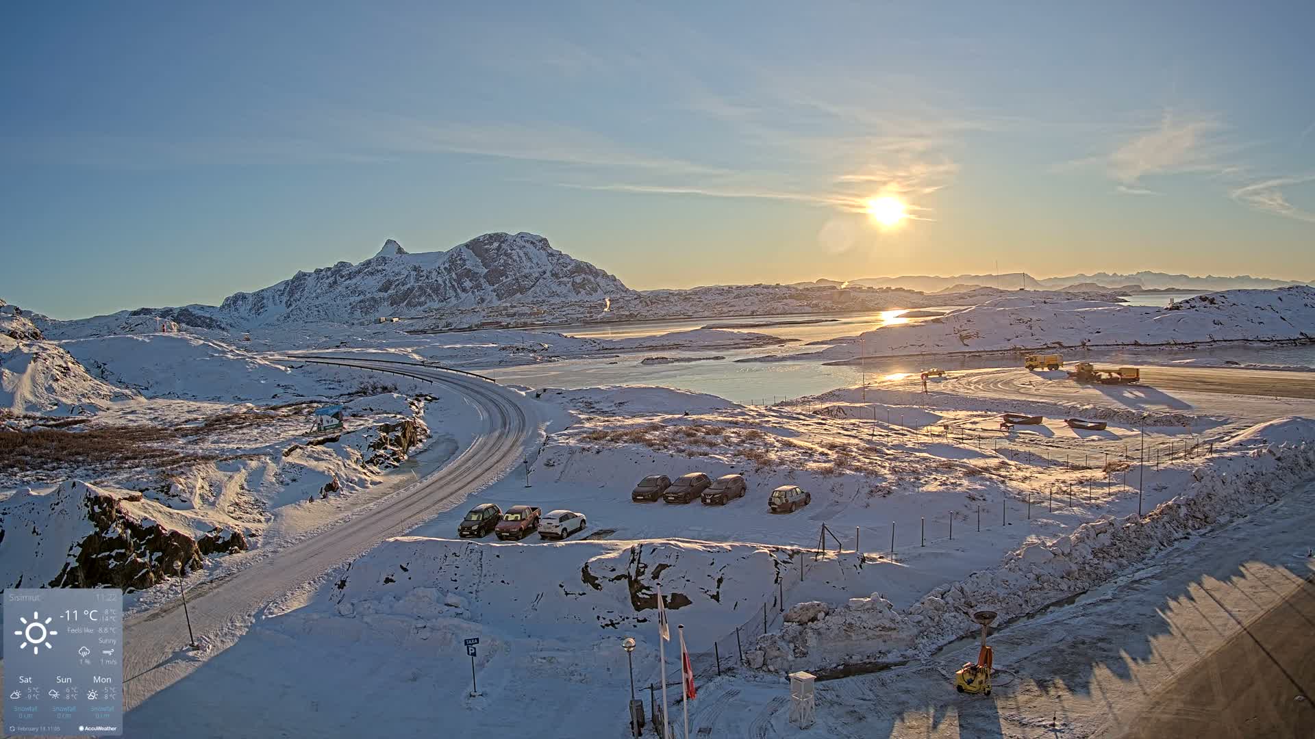 Sisimiut City & Sisimiut Airport Southeast Towards View Live Cam JHS / BGSS - Sisimiut, Qeqqata, Greenland, Denmark