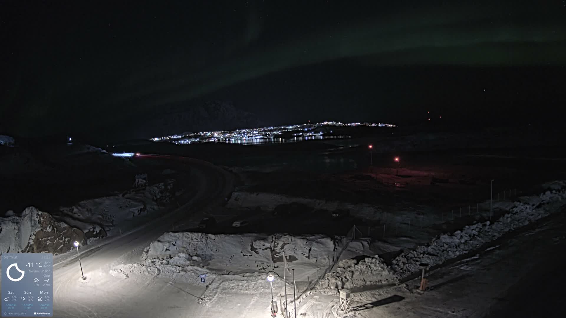 Sisimiut City & Sisimiut Airport Southeast Towards View Live Cam JHS / BGSS - Sisimiut, Qeqqata, Greenland, Denmark